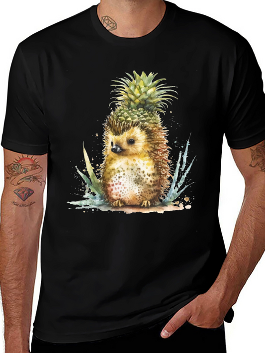 Hedgehog Pineapple T-Shirt - Unique Graphic Tee