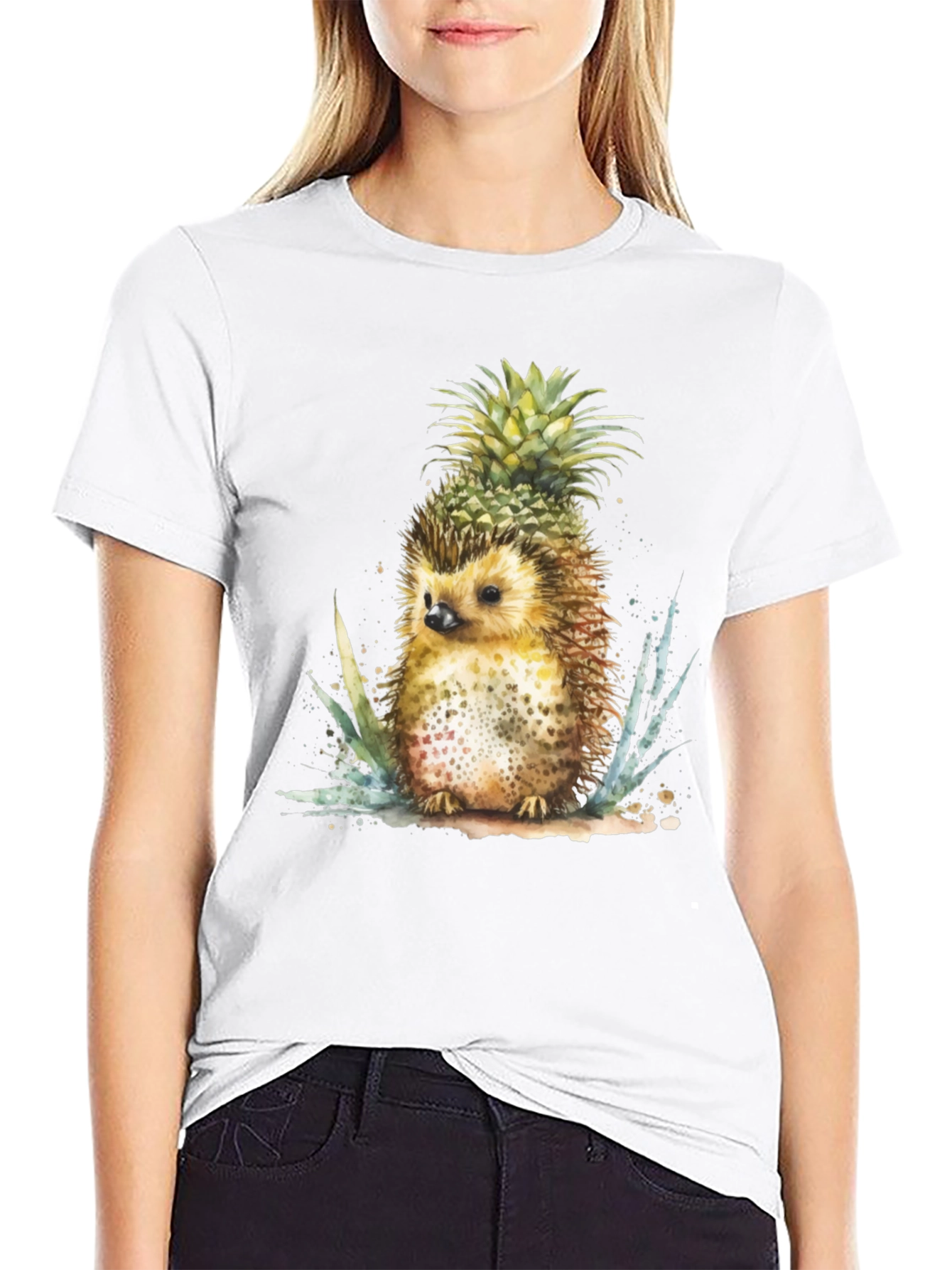Hedgehog Pineapple T-Shirt - Unique Graphic Tee