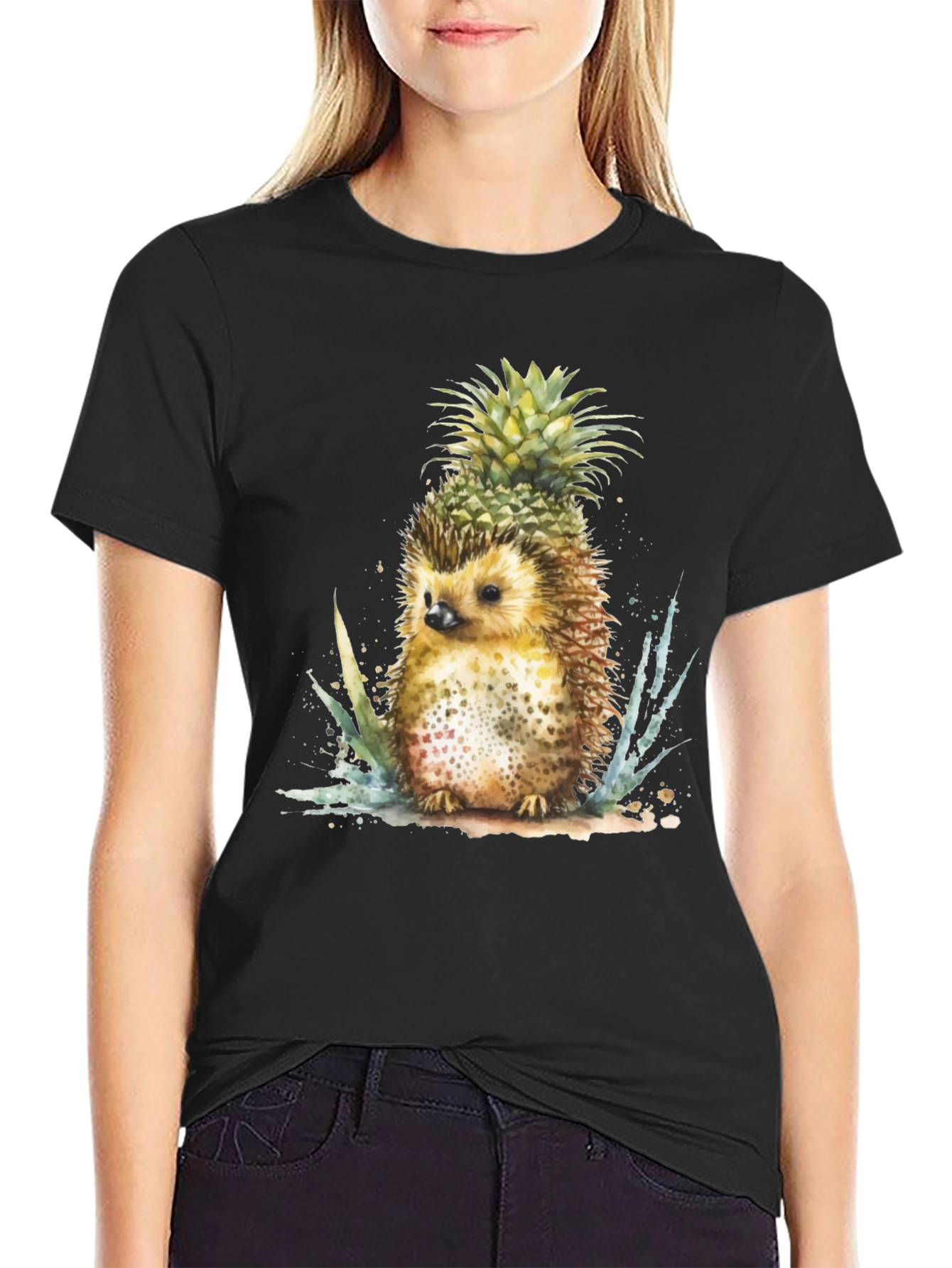 Hedgehog Pineapple T-Shirt - Unique Graphic Tee