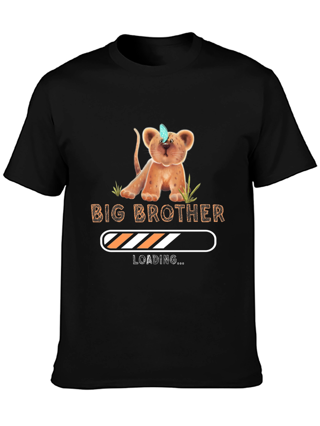 Big Brother Loading T-Shirt - Cute Lion Cub Tee