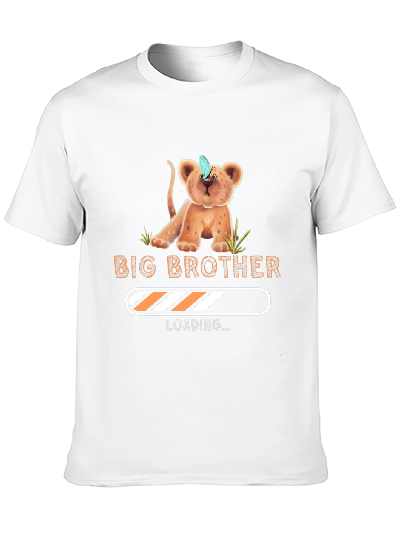 Big Brother Loading T-Shirt - Cute Lion Cub Tee