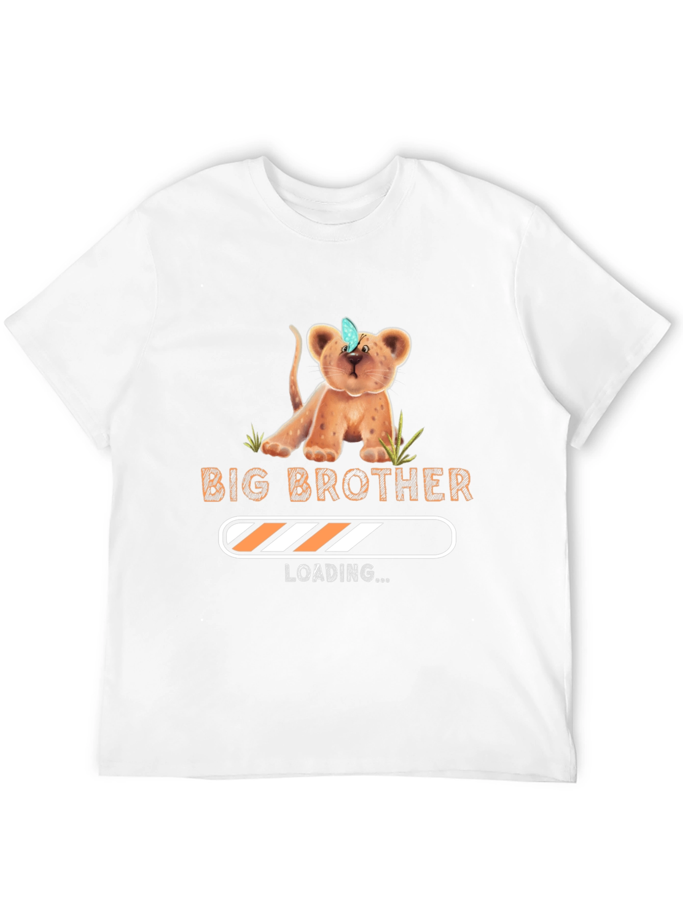 Big Brother Loading T-Shirt - Cute Lion Cub Tee