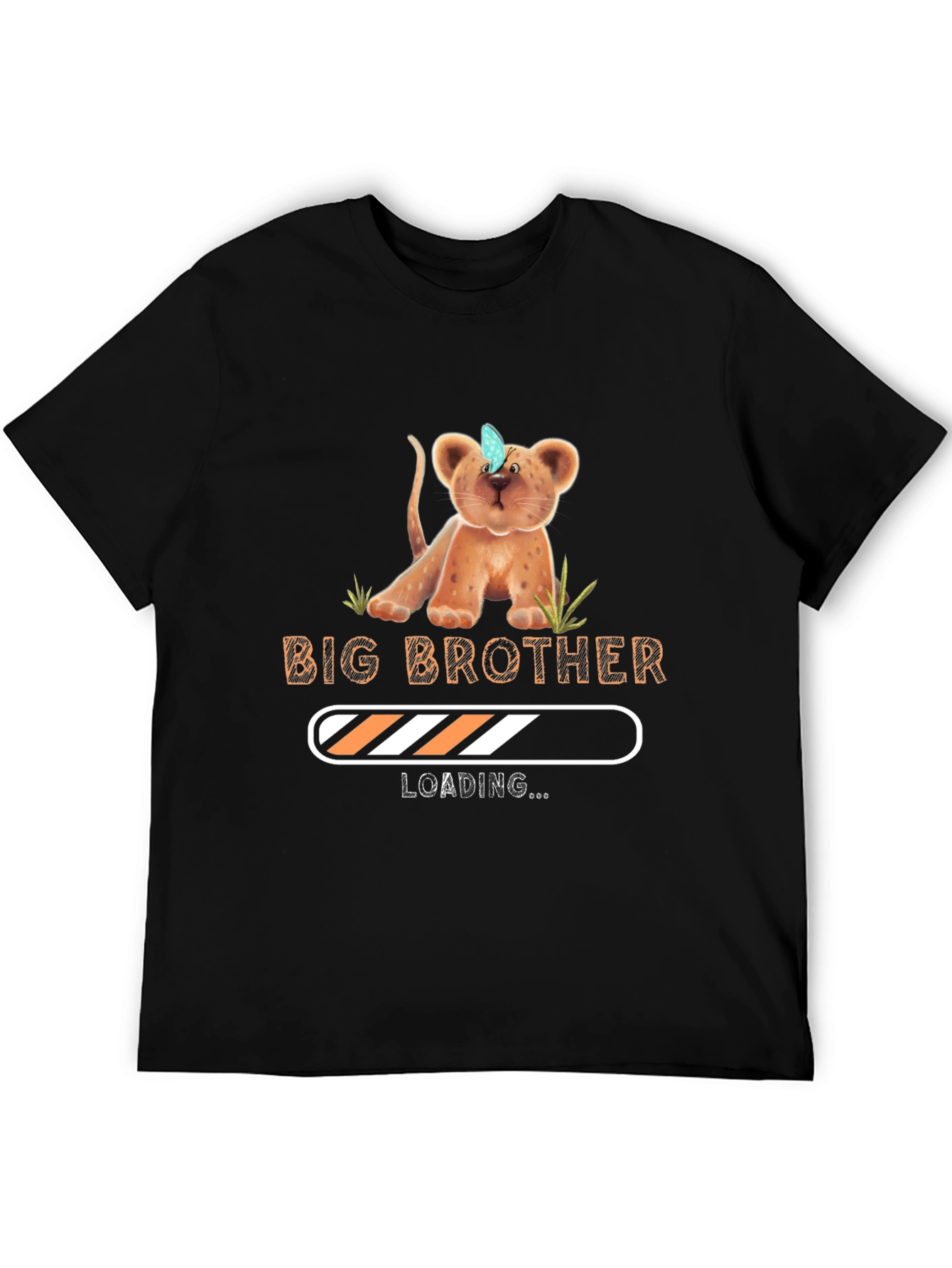 Big Brother Loading T-Shirt - Cute Lion Cub Tee
