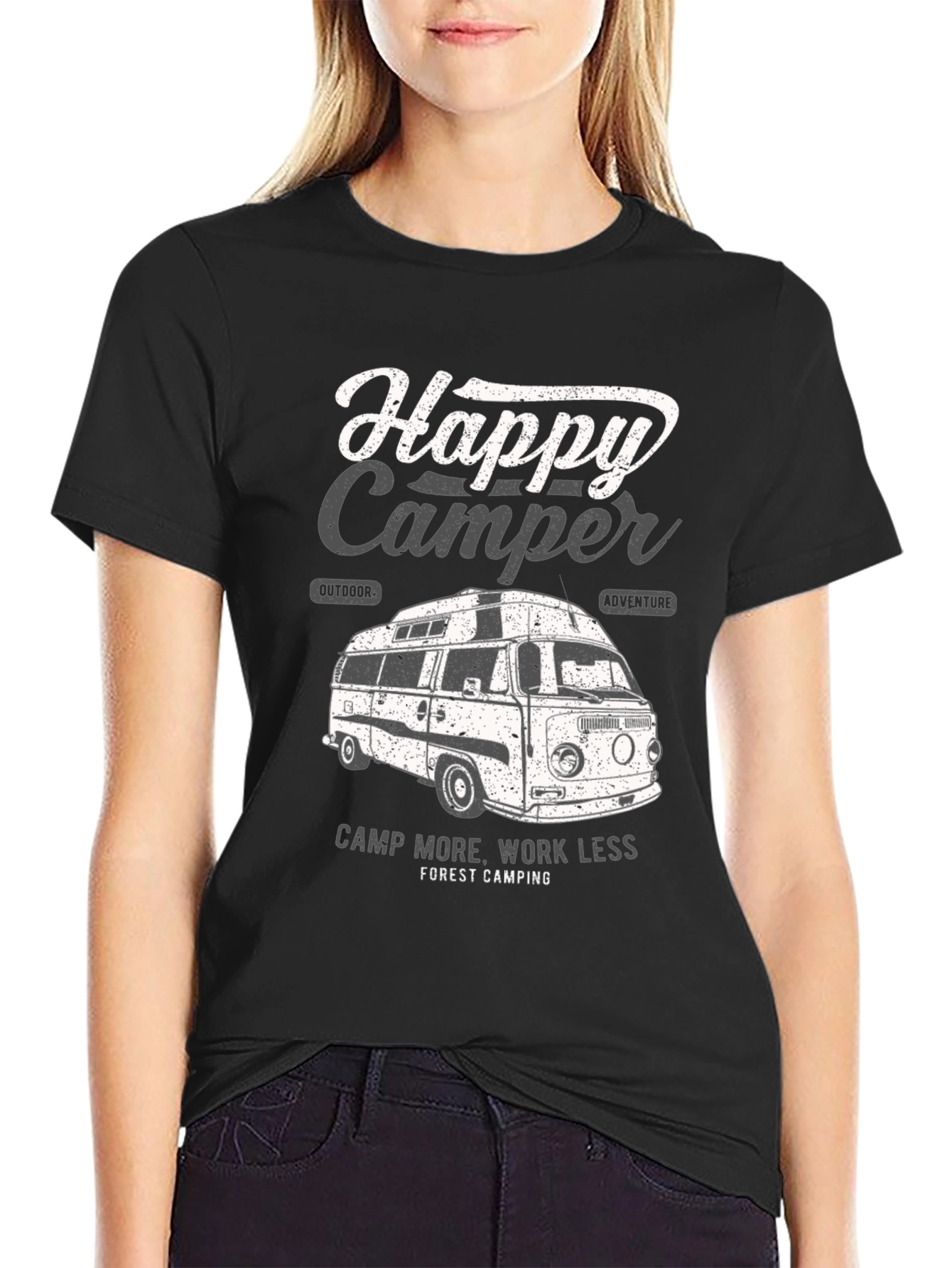 Happy Camper T-Shirt - Camping Adventure