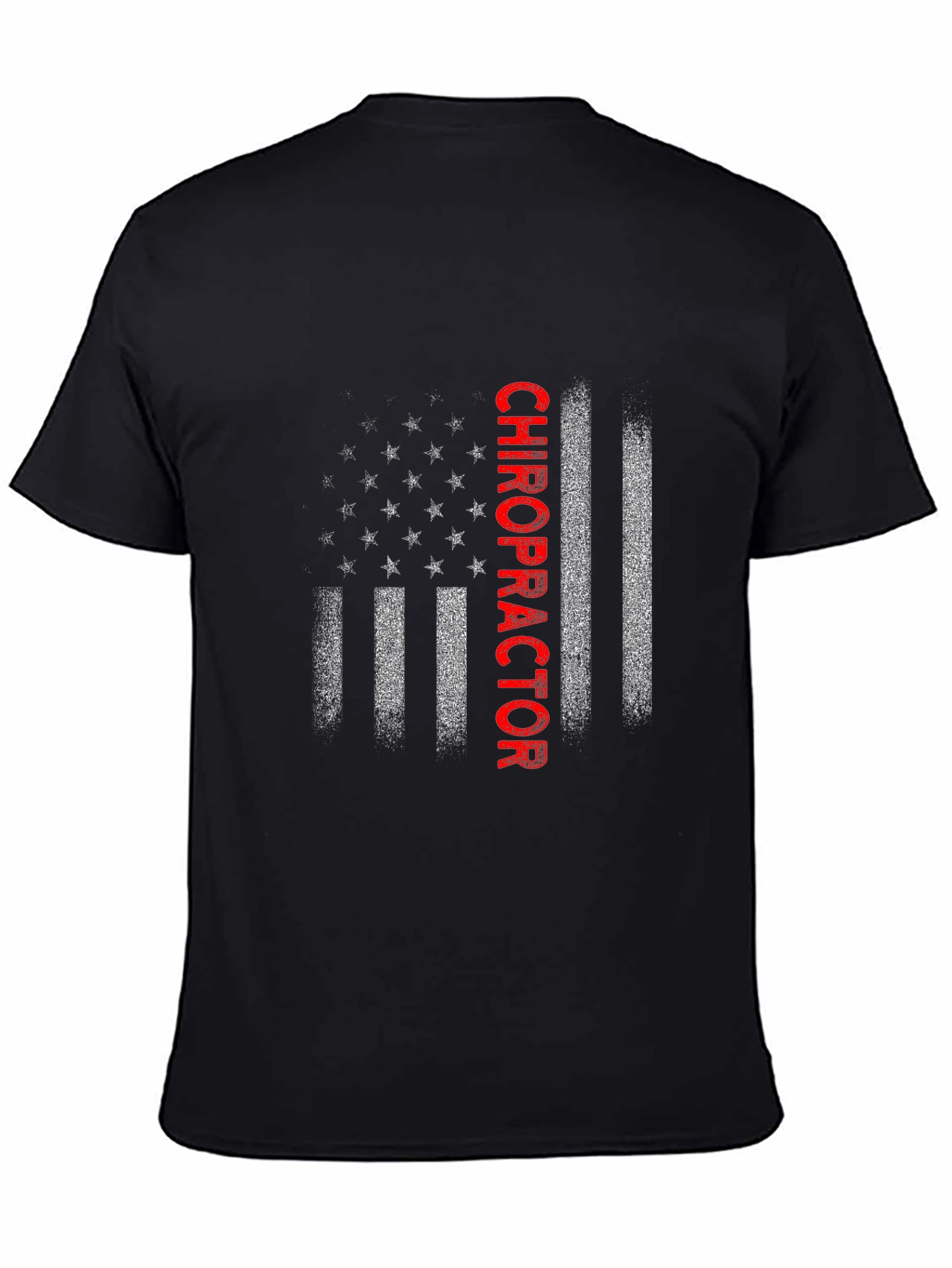 Chiropractor American Flag Graphic T-Shirt