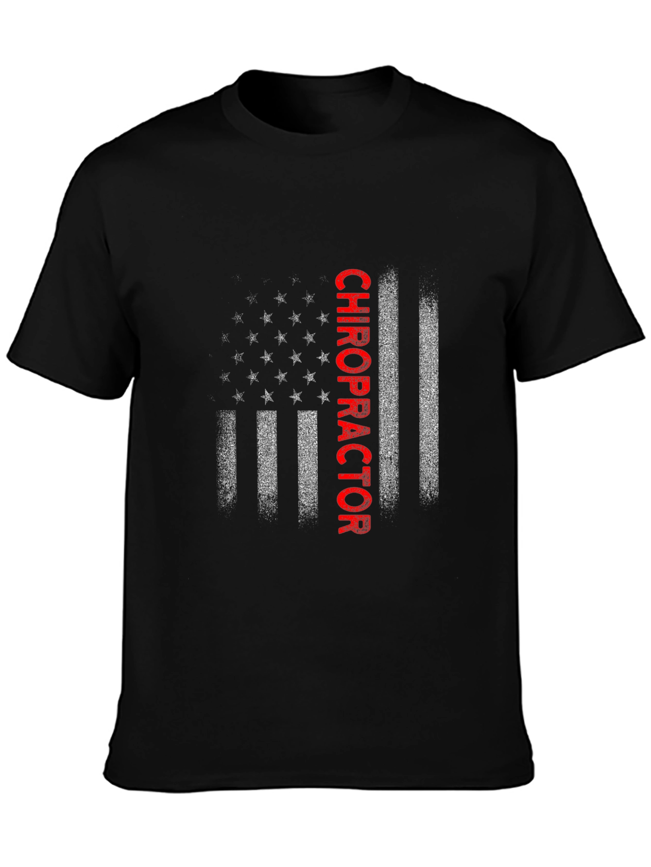 Chiropractor American Flag Graphic T-Shirt