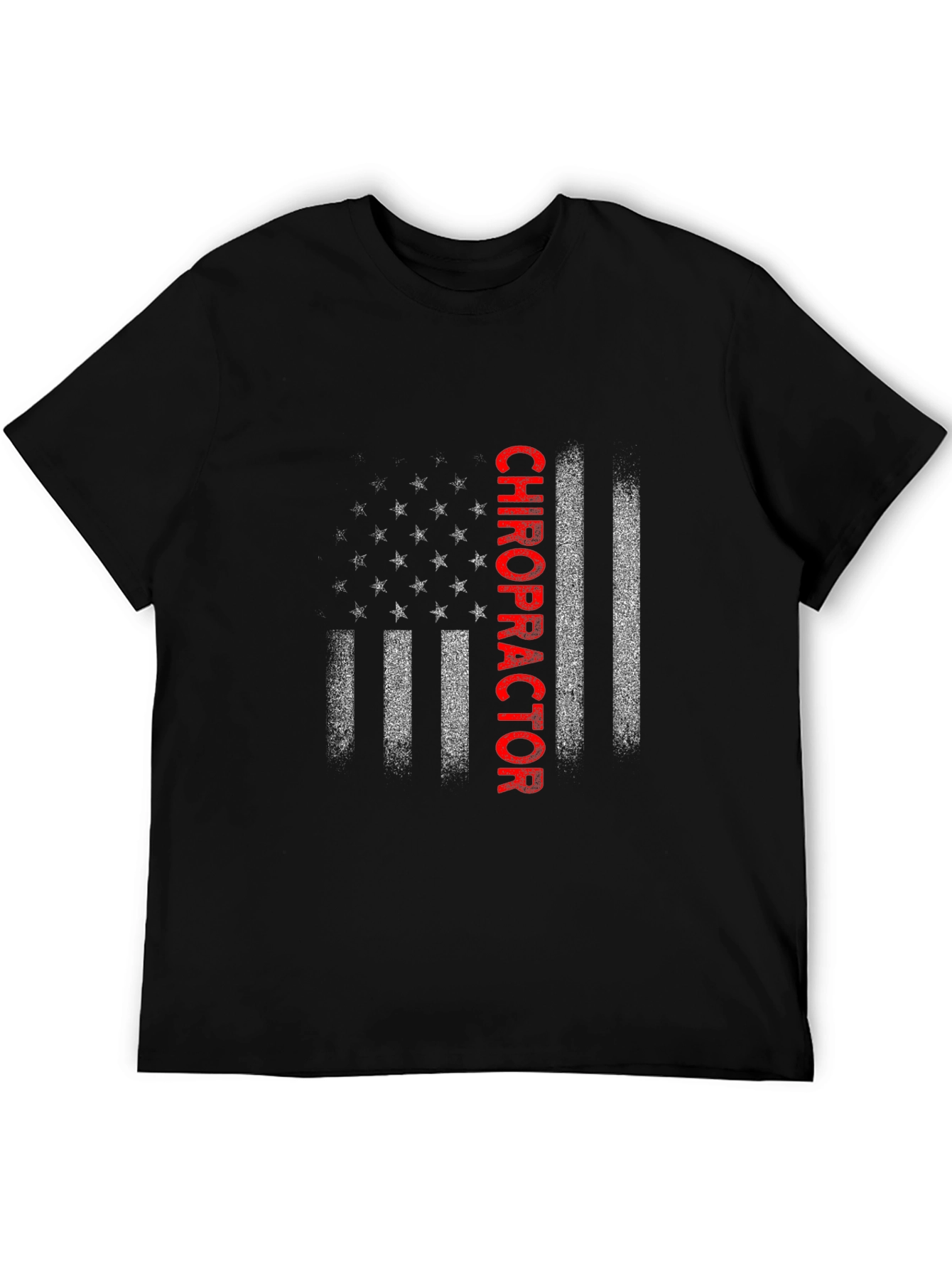 Chiropractor American Flag Graphic T-Shirt