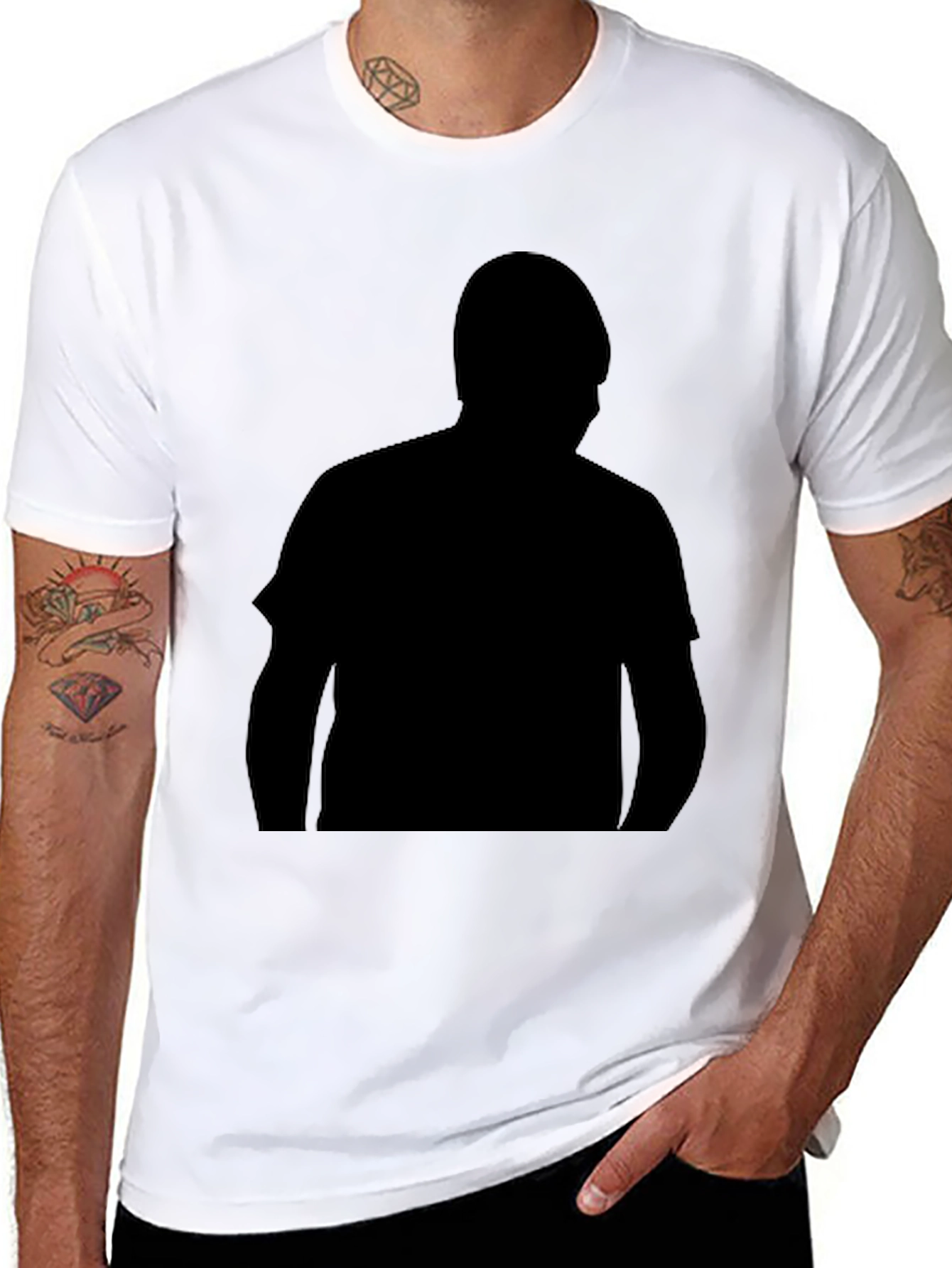 Silhouette Graphic Tee - Mens Black T-Shirt