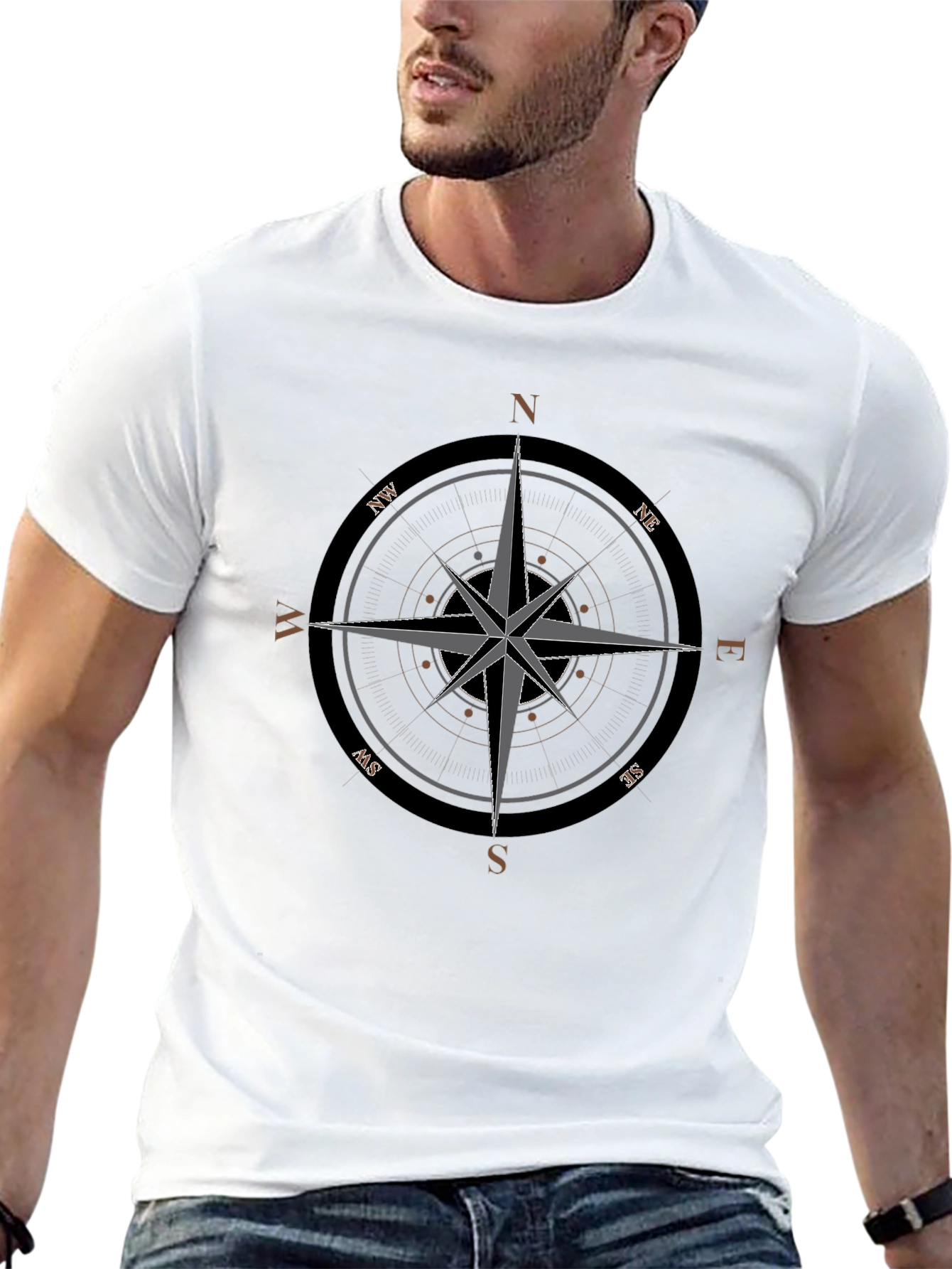 Compass Rose Graphic T-Shirt