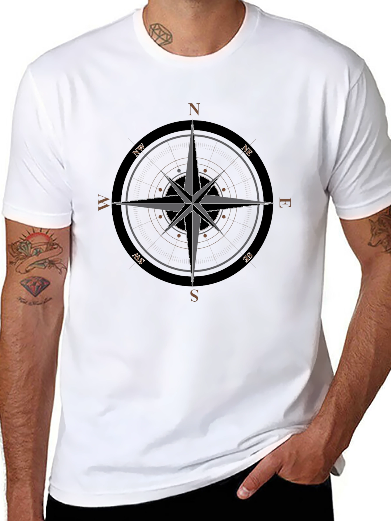 Compass Rose Graphic T-Shirt