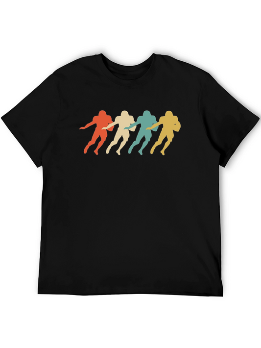 Retro Football Player Graphic Tee - Soft Cotton Comfort