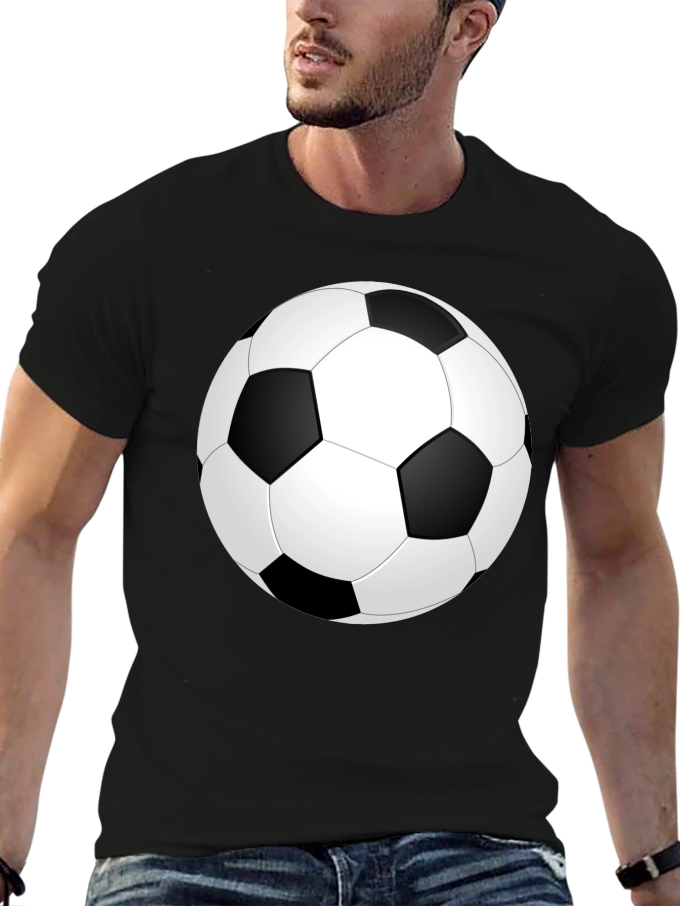 Soccer Ball Graphic Print T-Shirt