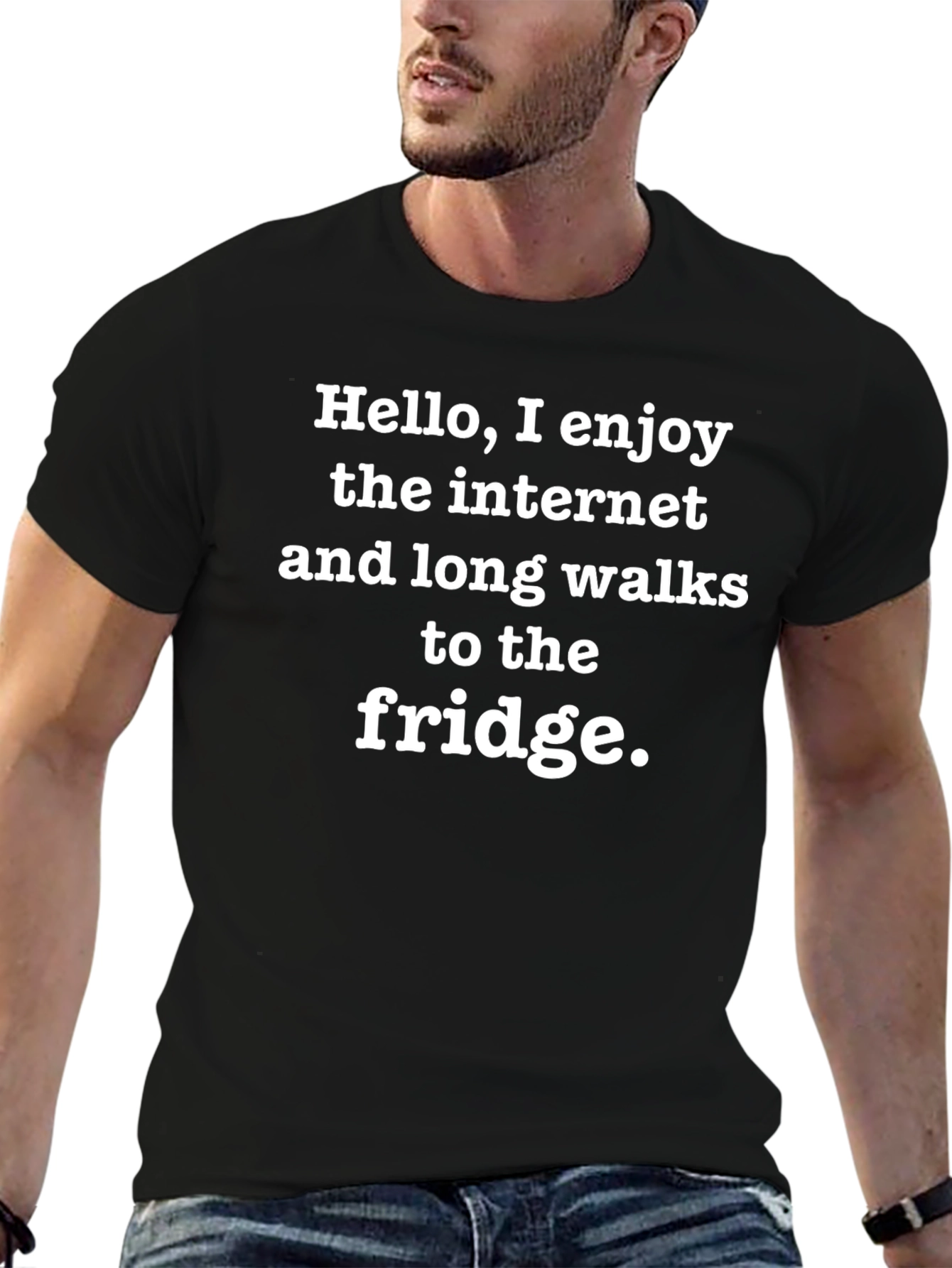 Funny Internet & Fridge Black T-Shirt