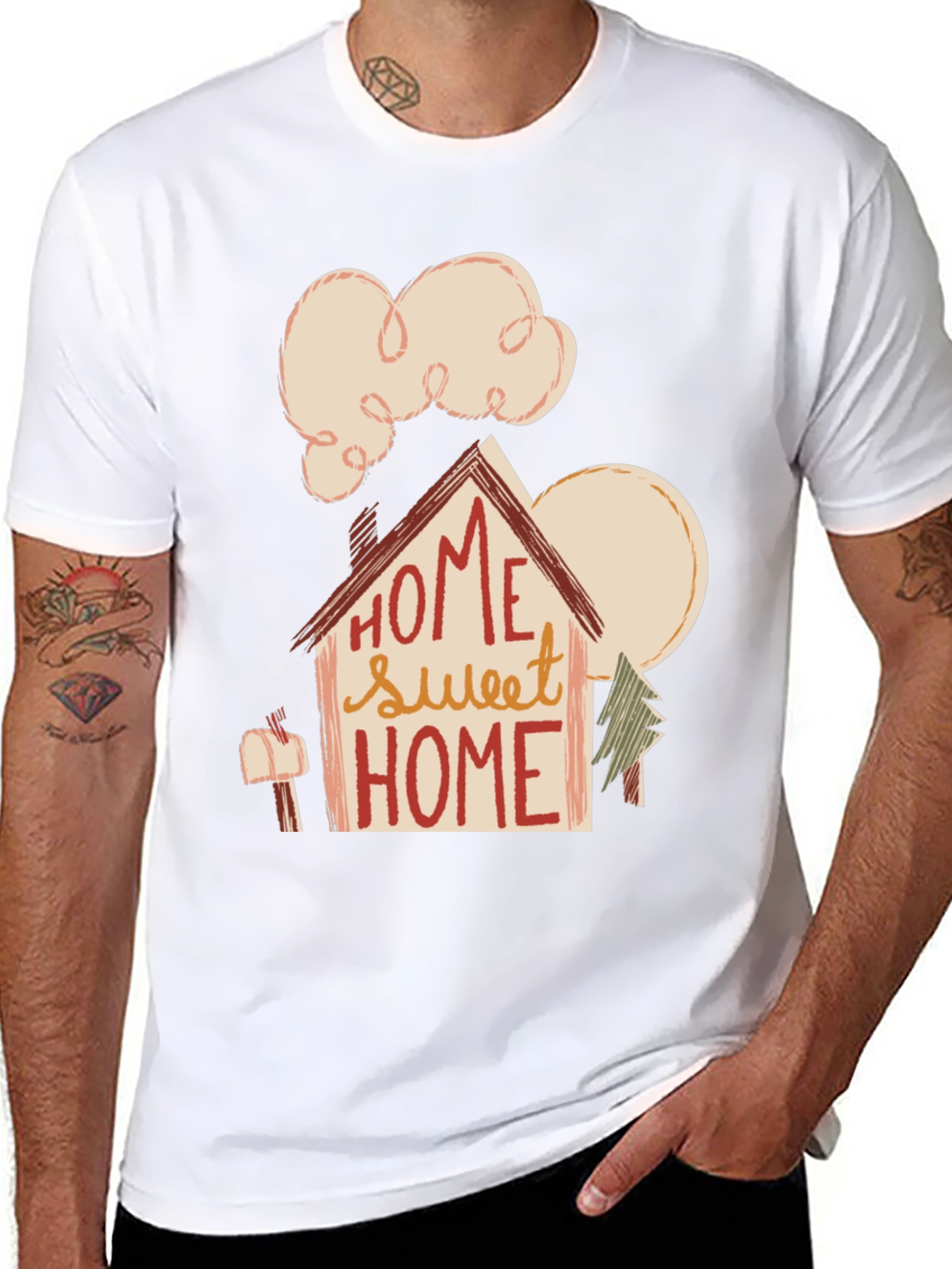 Home Sweet Home Graphic T-Shirt - Cozy Style