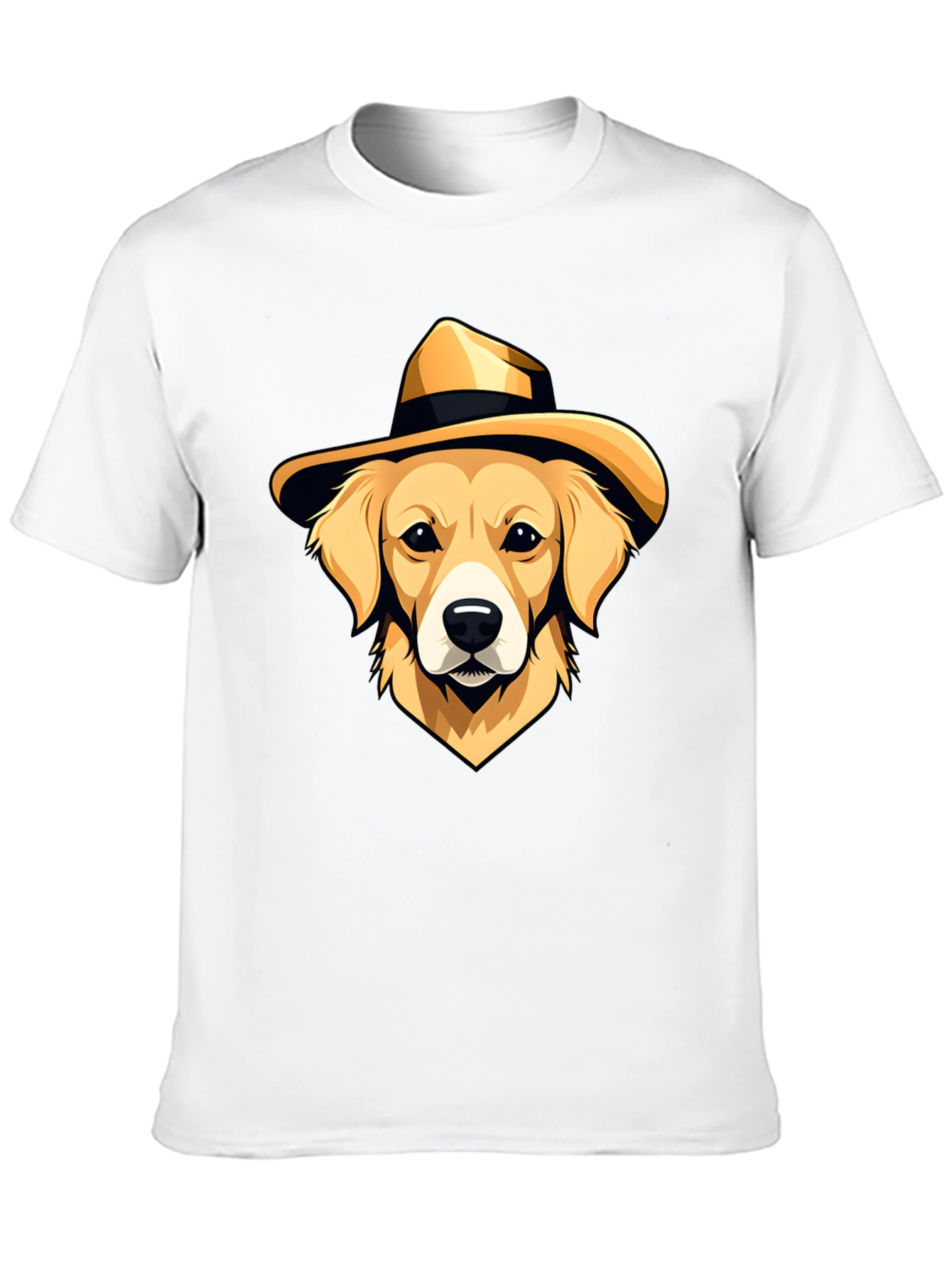 Dog in Hat Graphic T-Shirt - Cool Casual Wear