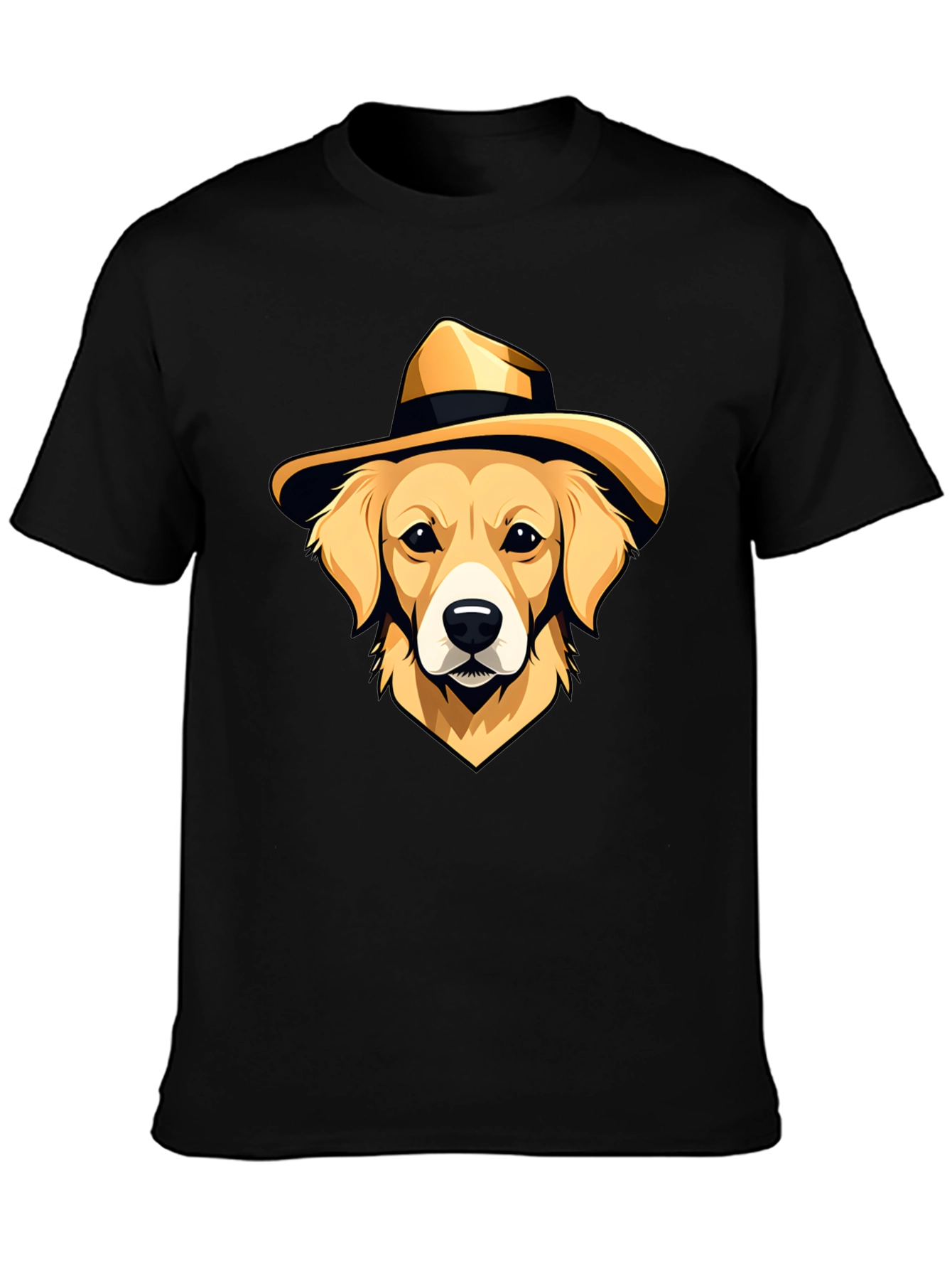 Dog in Hat Graphic T-Shirt - Cool Casual Wear