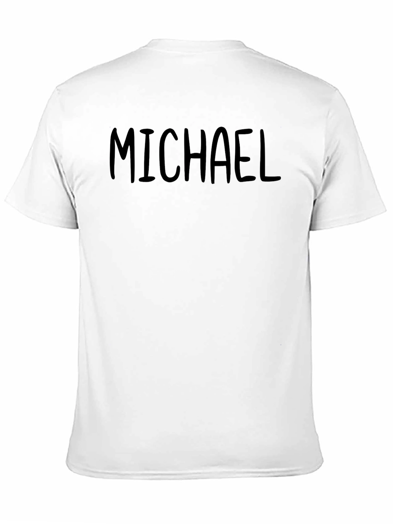 Michael Text Graphic Black Crew Neck T-Shirt