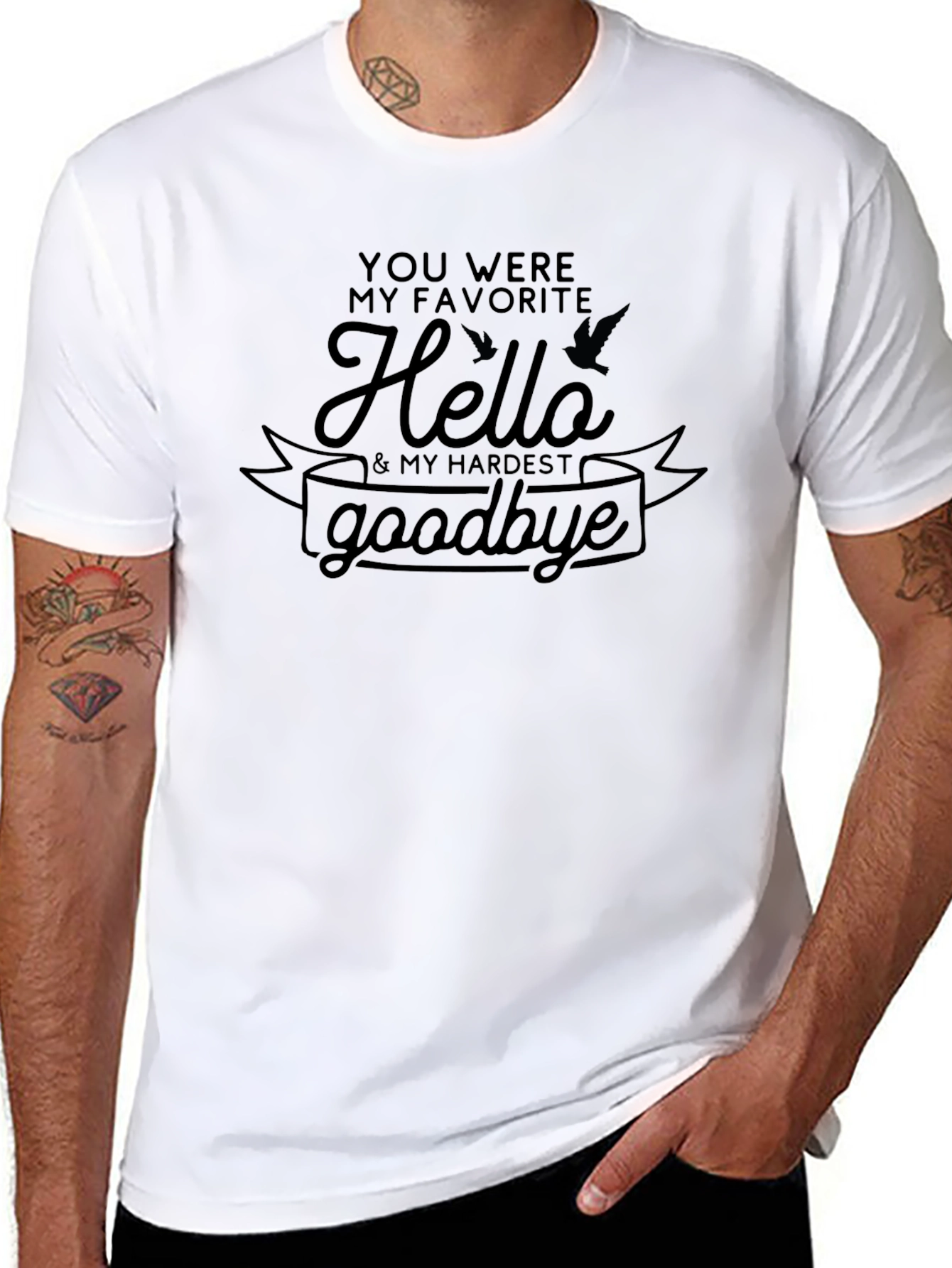 Favorite Hello Goodbye T-Shirt - Soft Cotton Tee
