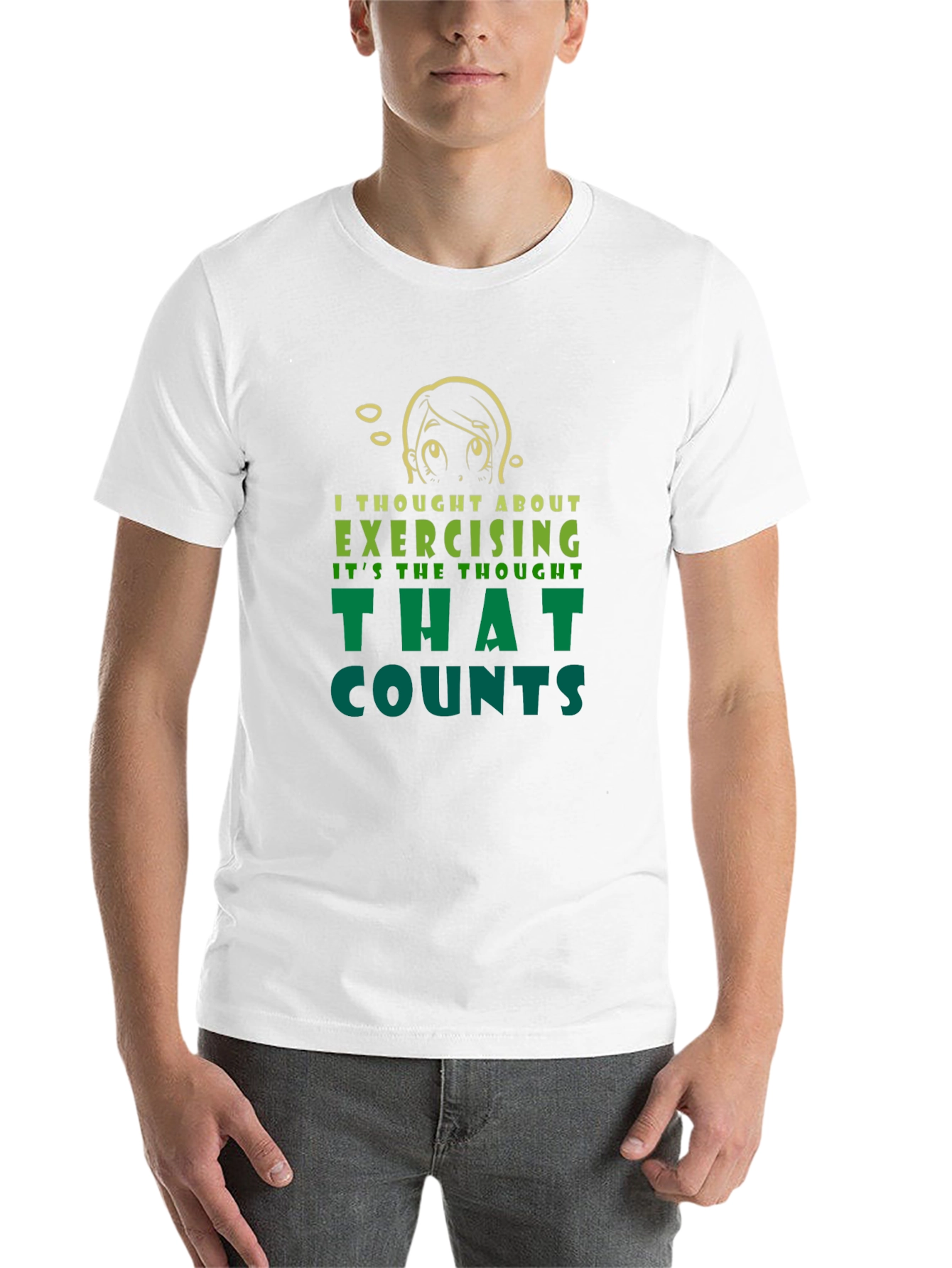 Funny Exercise Thought T-Shirt - Sarcastic Workout Tee