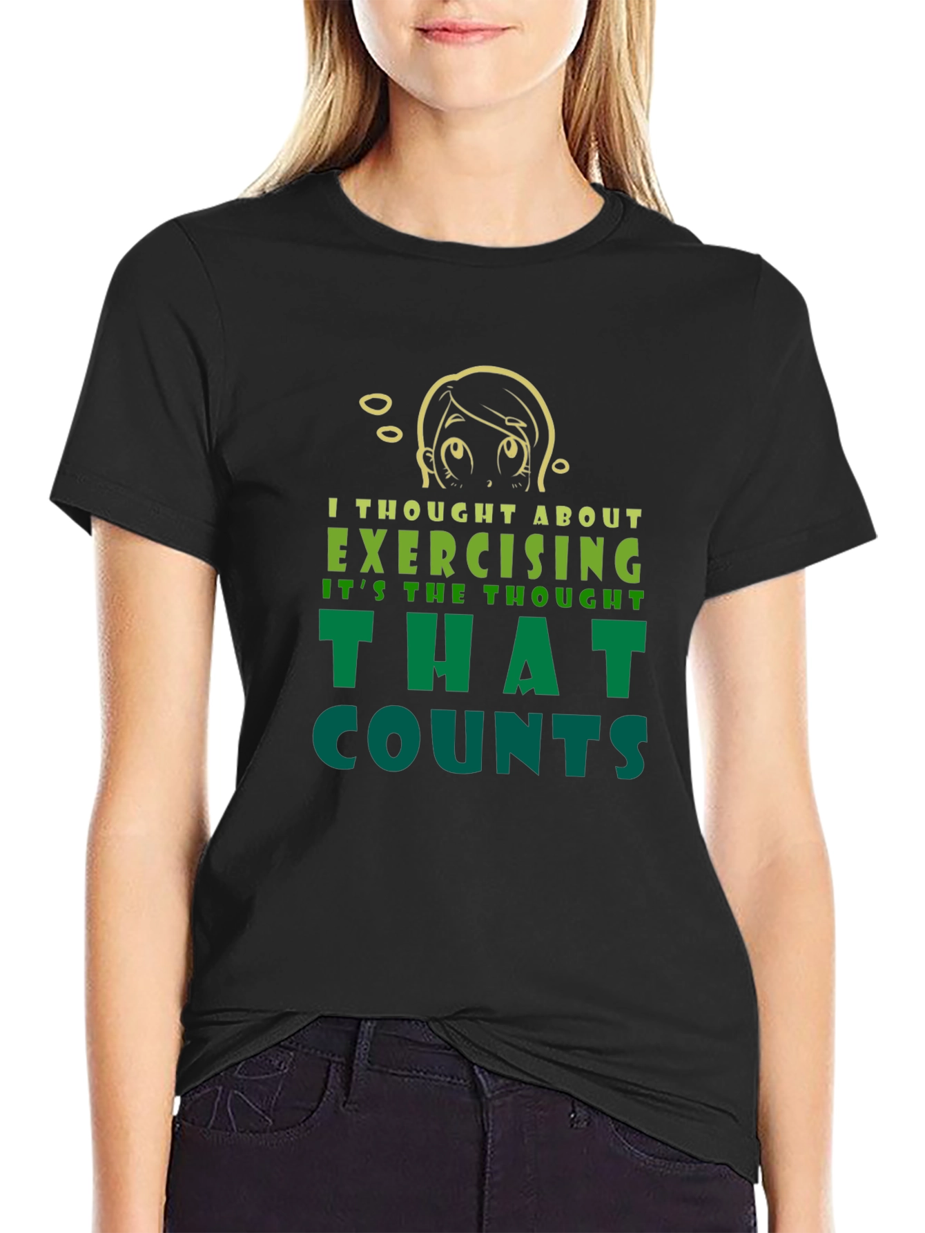Funny Exercise Thought T-Shirt - Sarcastic Workout Tee