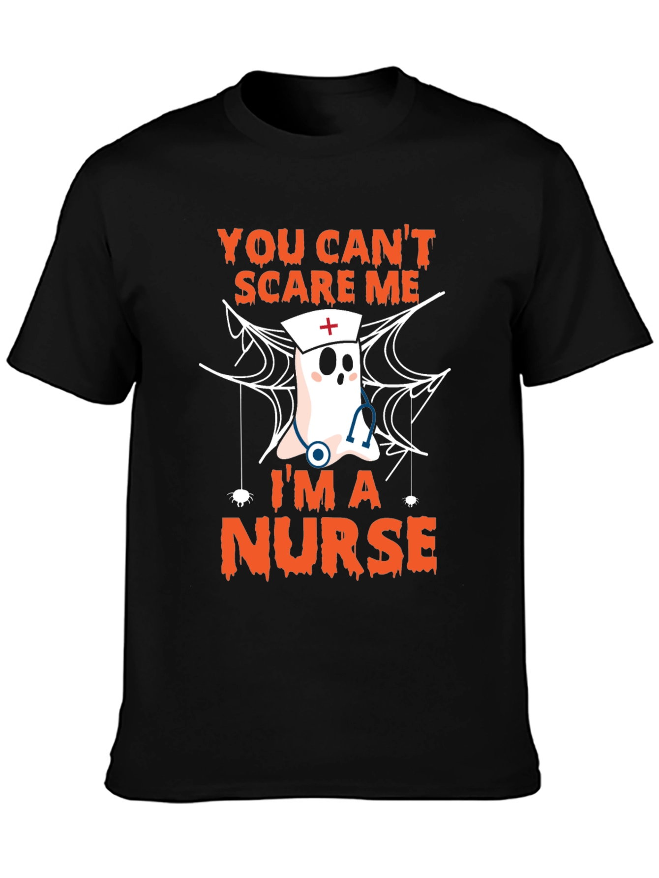 Halloween Nurse T-Shirt - You Cant Scare Me