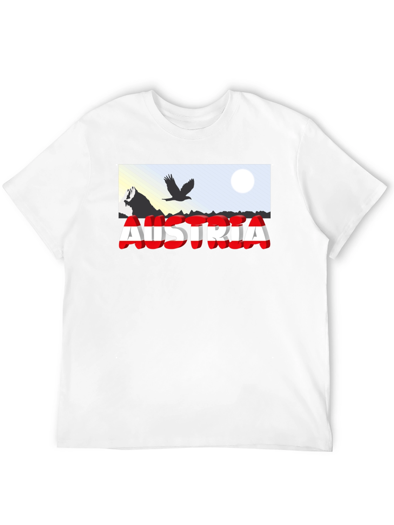 Austria Graphic T-Shirt - Black Short Sleeve Tee