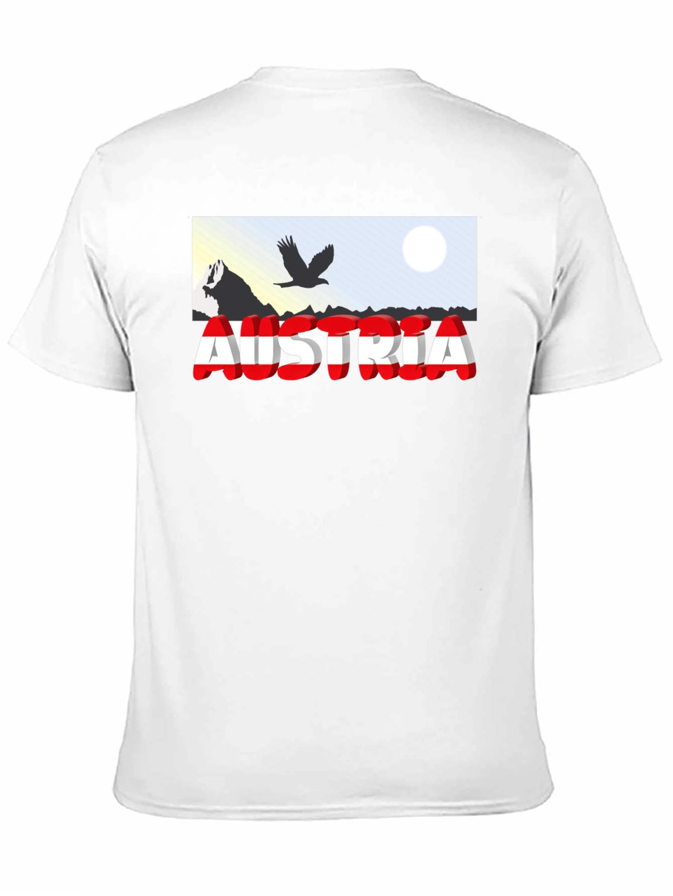 Austria Graphic T-Shirt - Black Short Sleeve Tee