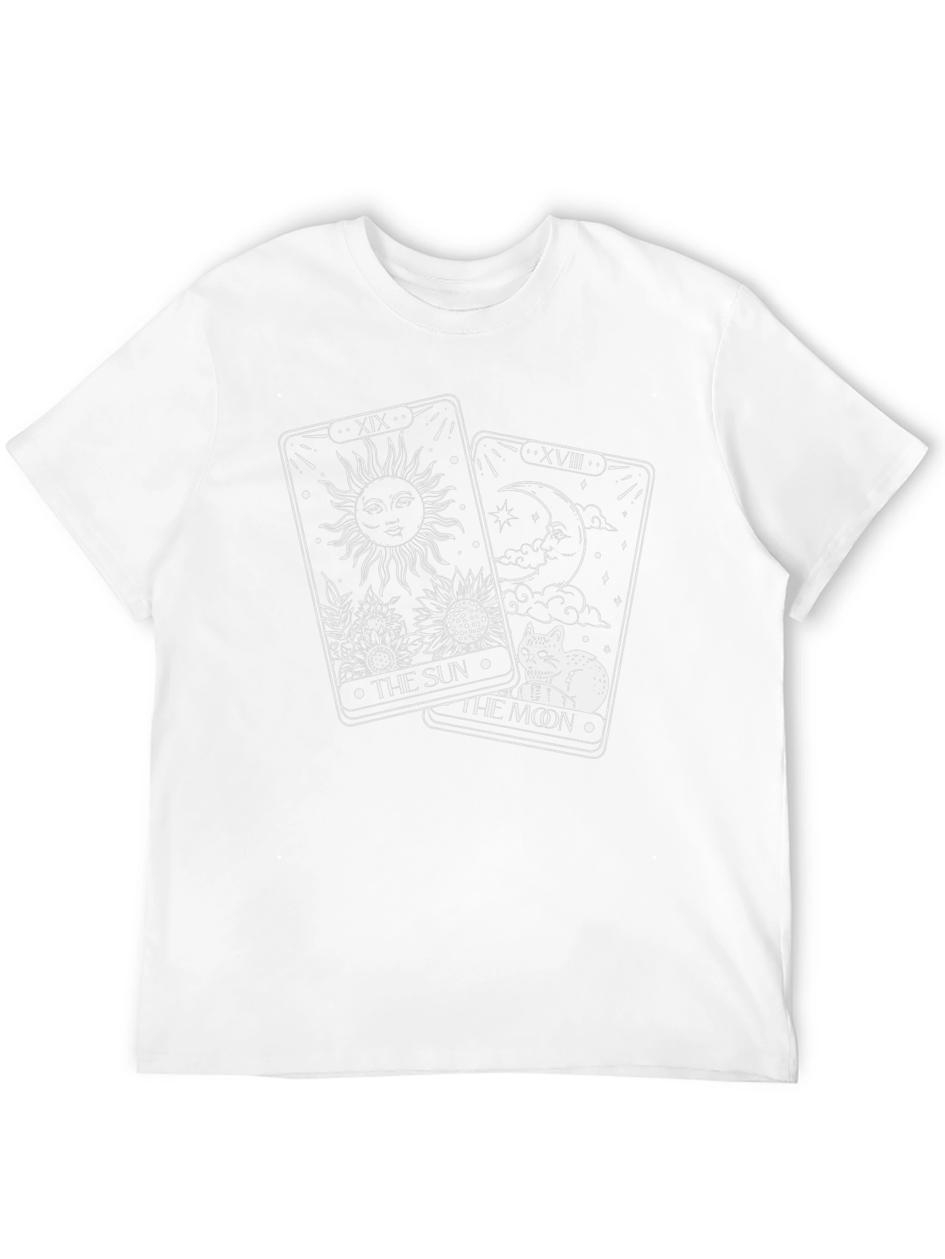 Sun & Moon Tarot Card Black Graphic Tee