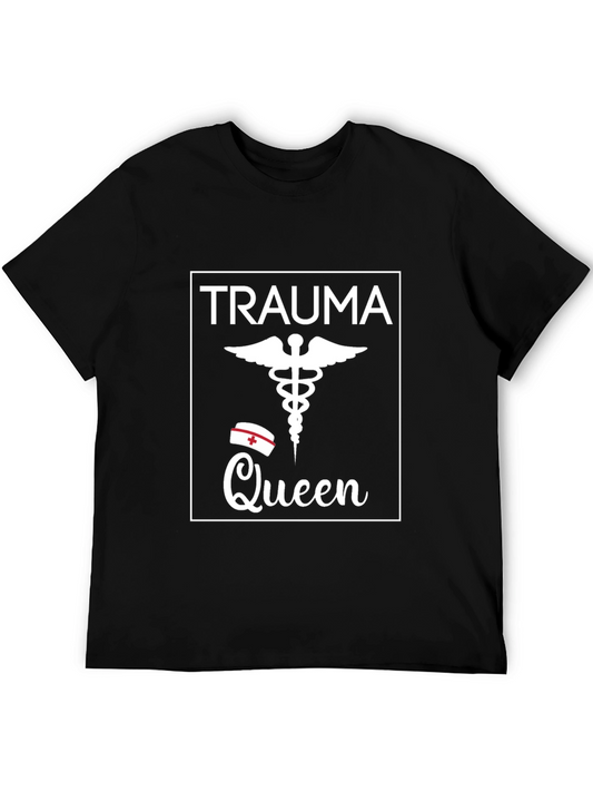 Trauma Queen Graphic T-Shirt - Nurse Caduceus Tee