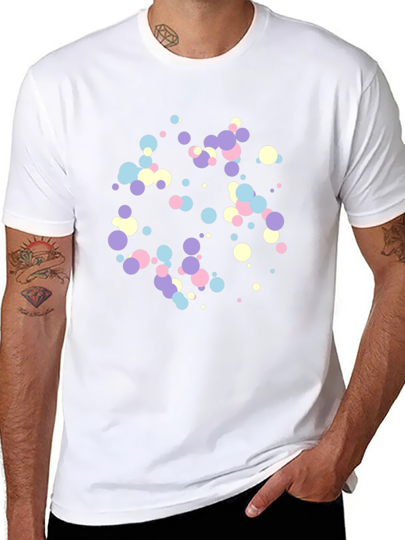 Pastel Polka Dot T-Shirt - Mens Graphic Tee