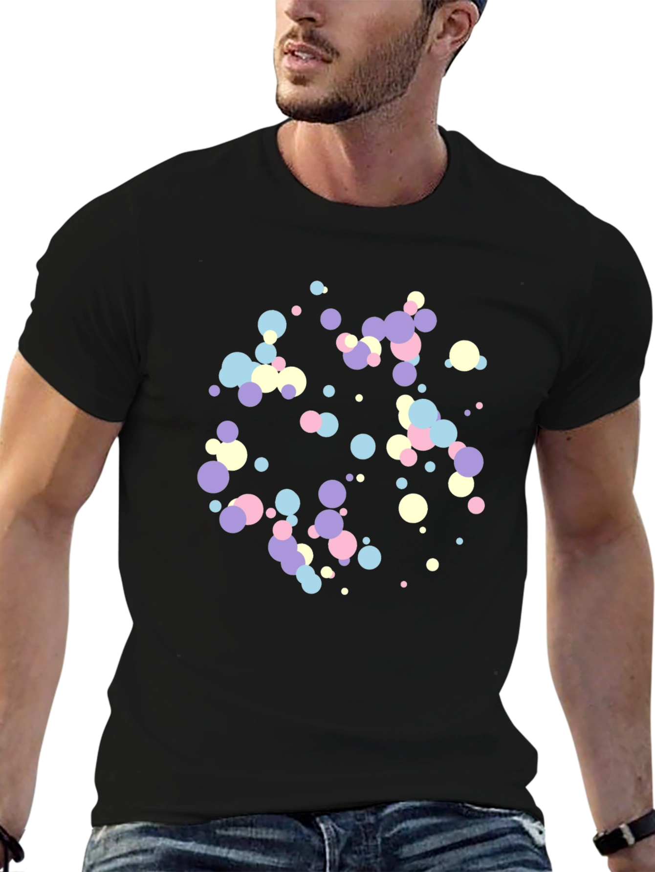 Pastel Polka Dot T-Shirt - Mens Graphic Tee
