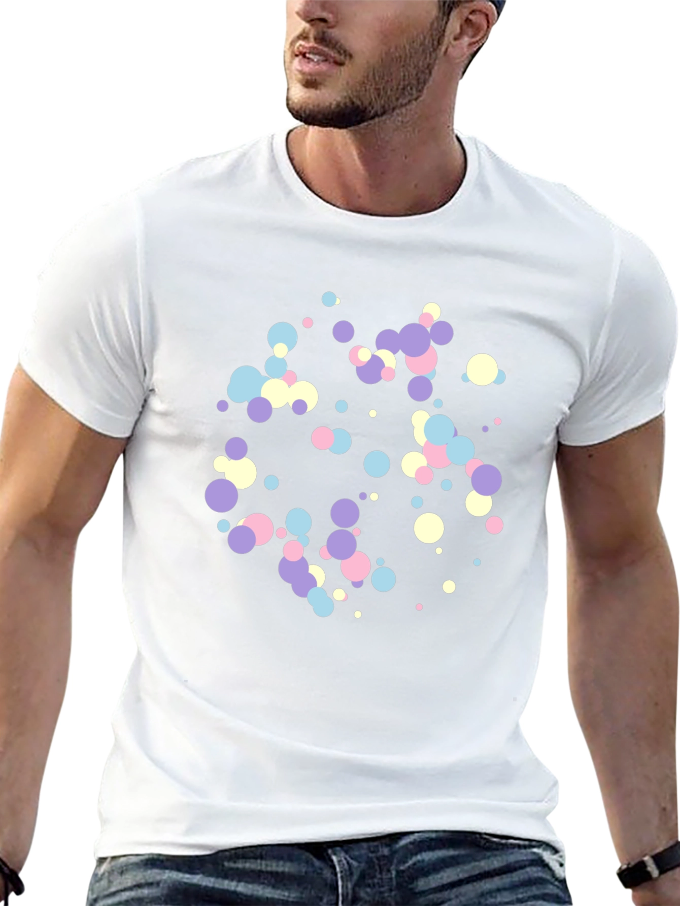 Pastel Polka Dot T-Shirt - Mens Graphic Tee
