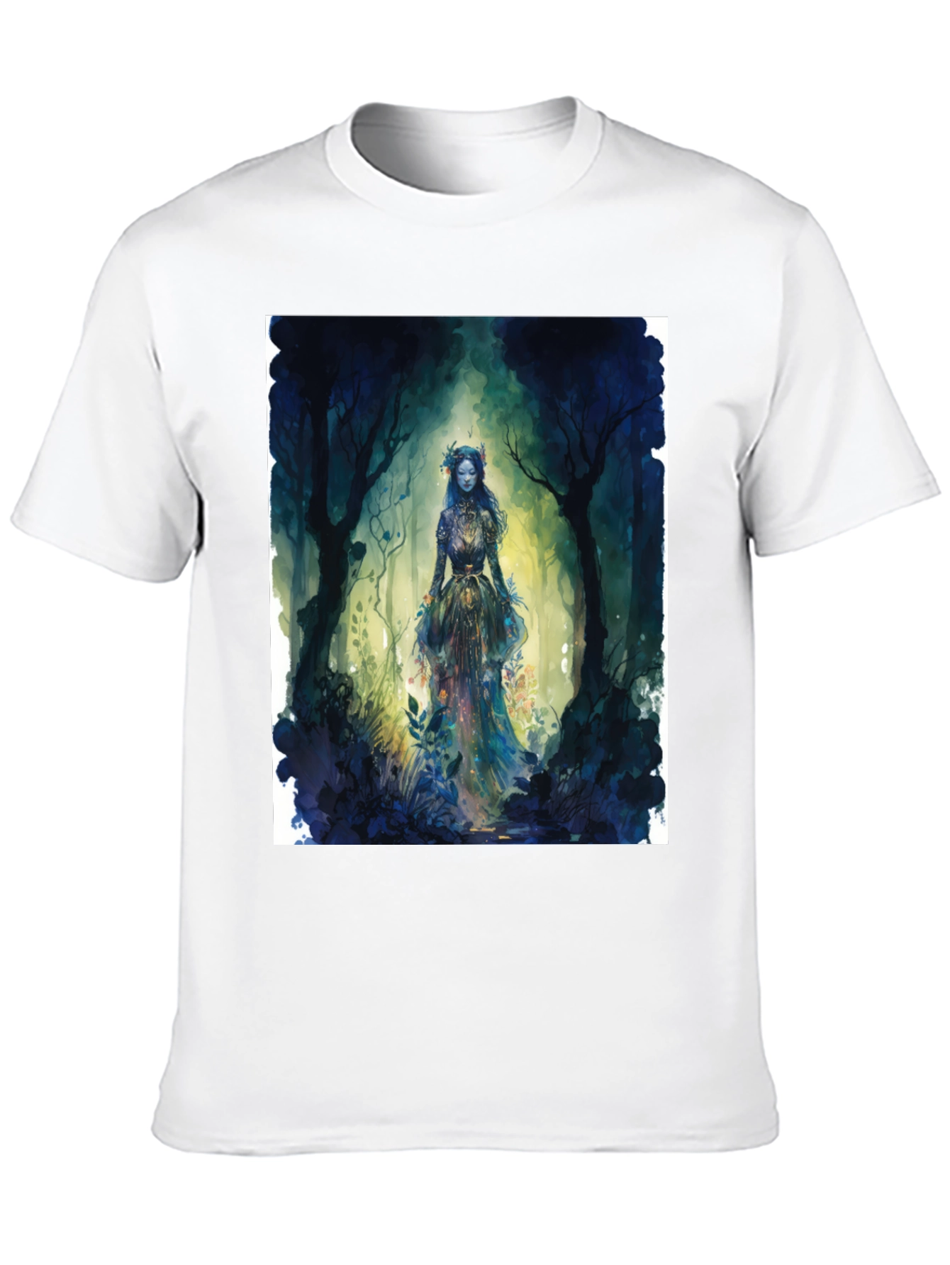 Mystic Forest Queen Graphic Tee - Black