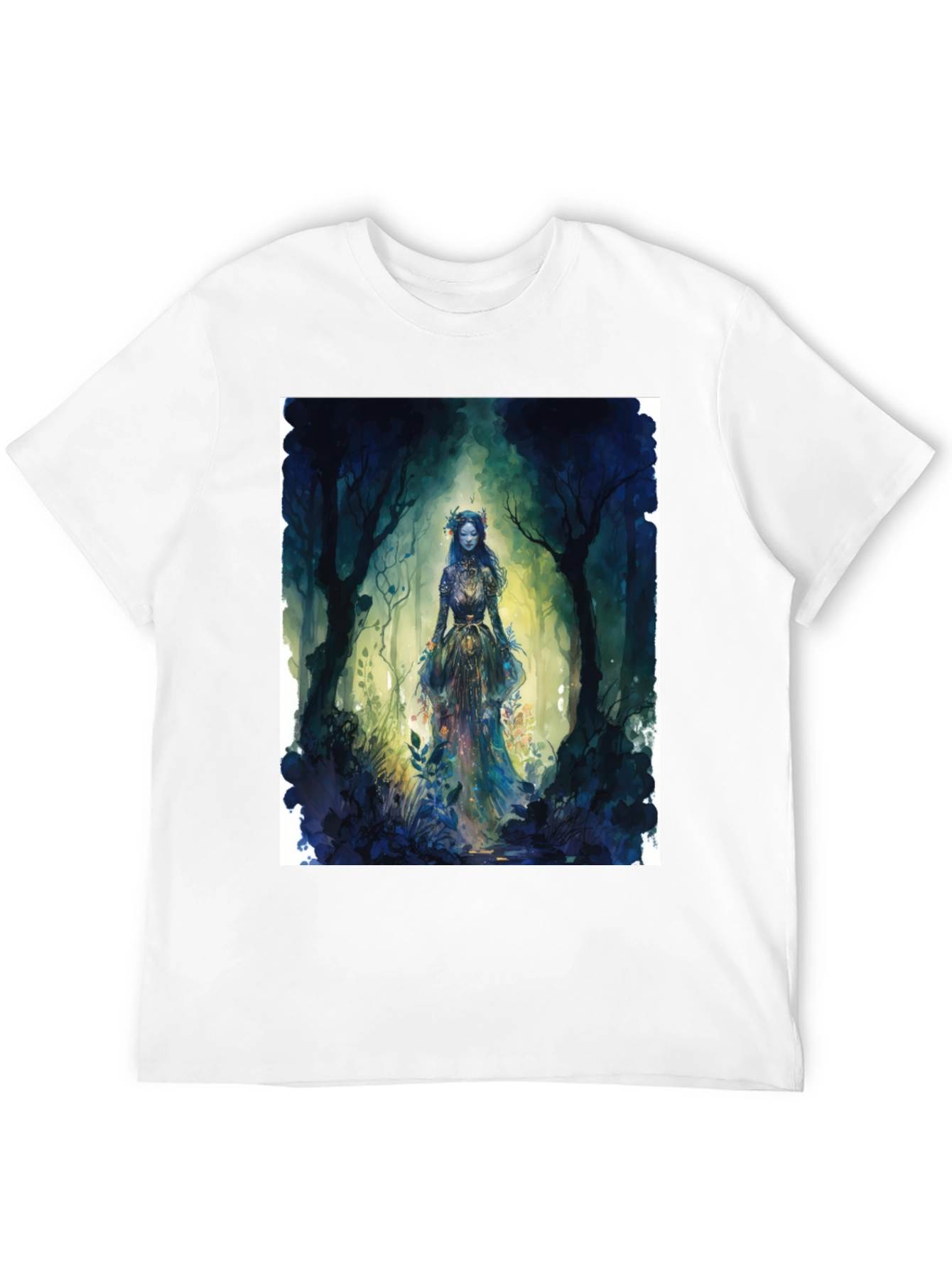 Mystic Forest Queen Graphic Tee - Black
