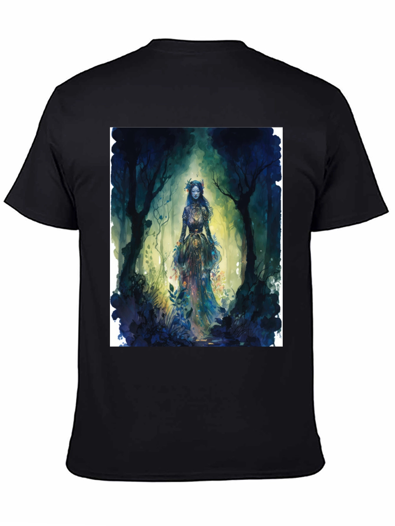 Mystic Forest Queen Graphic Tee - Black