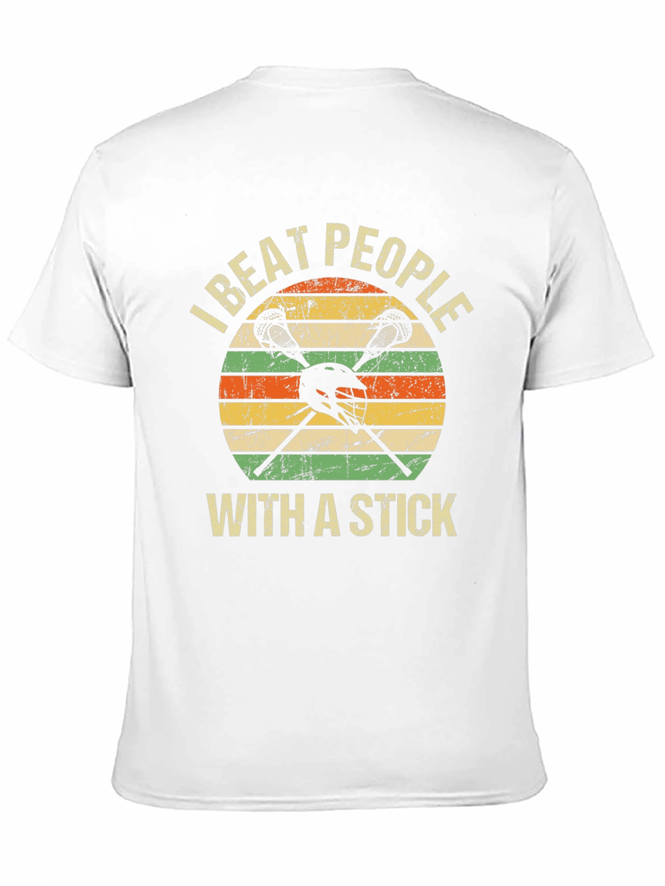 Lacrosse I Beat People With a Stick Graphic Tee