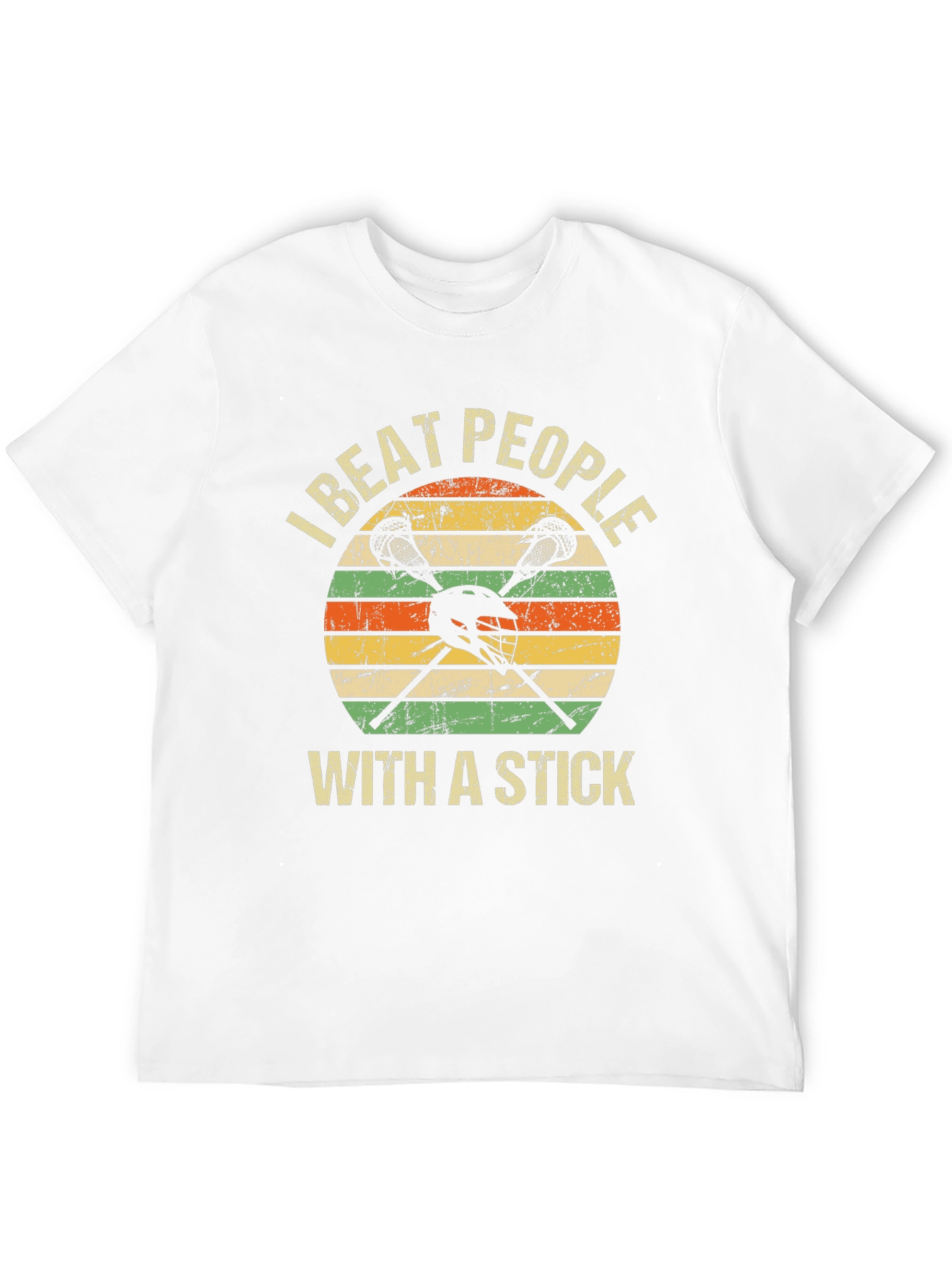 Lacrosse I Beat People With a Stick Graphic Tee