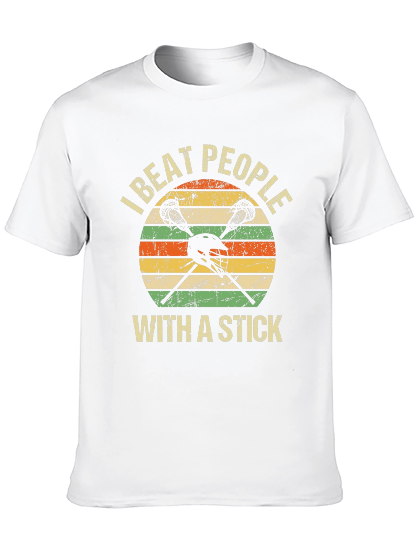 Lacrosse I Beat People With a Stick Graphic Tee