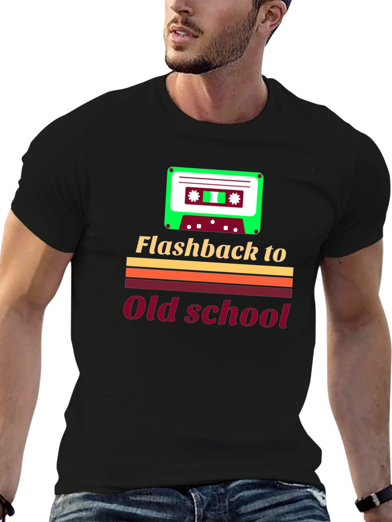 Flashback to Old School Retro Cassette T-Shirt