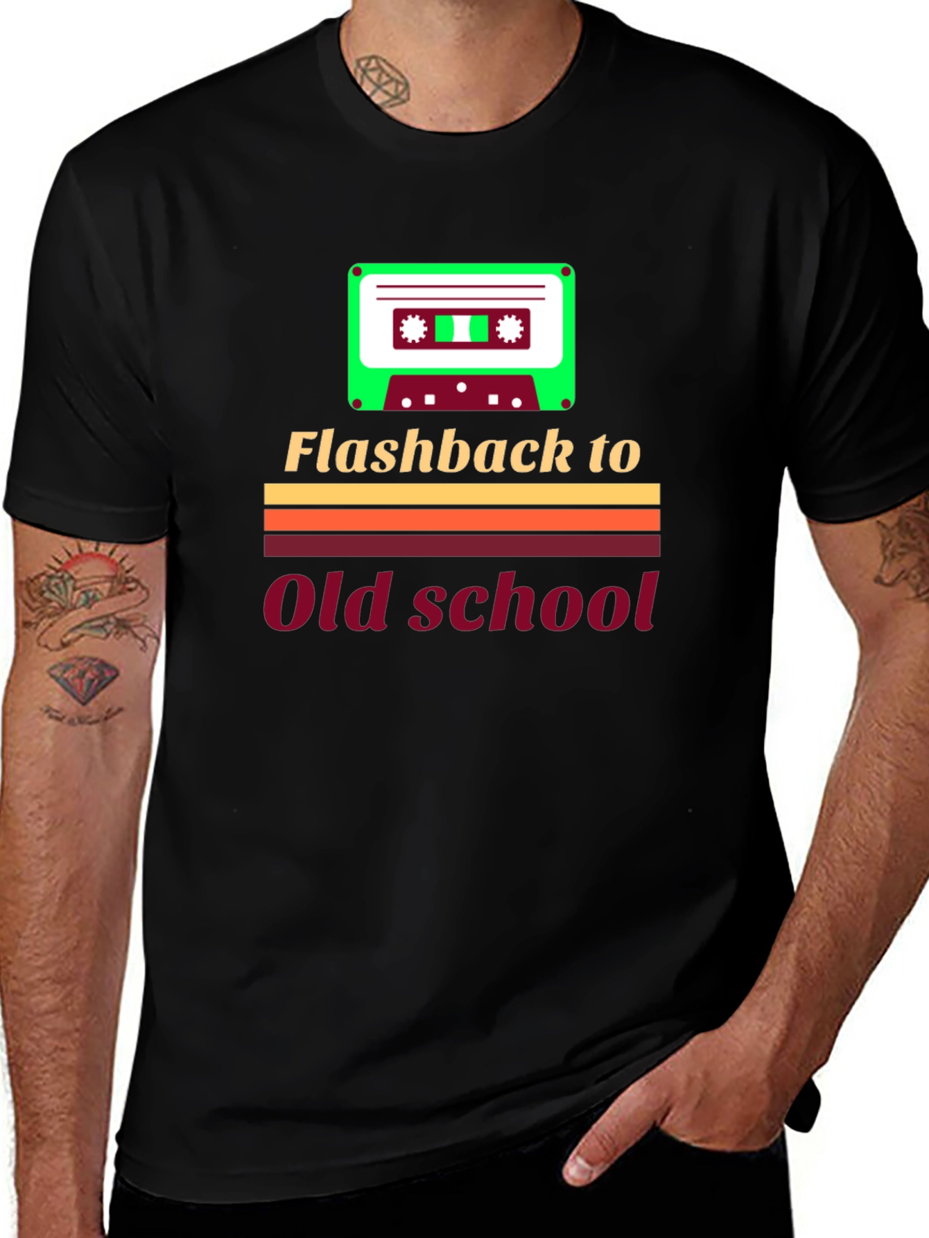 Flashback to Old School Retro Cassette T-Shirt