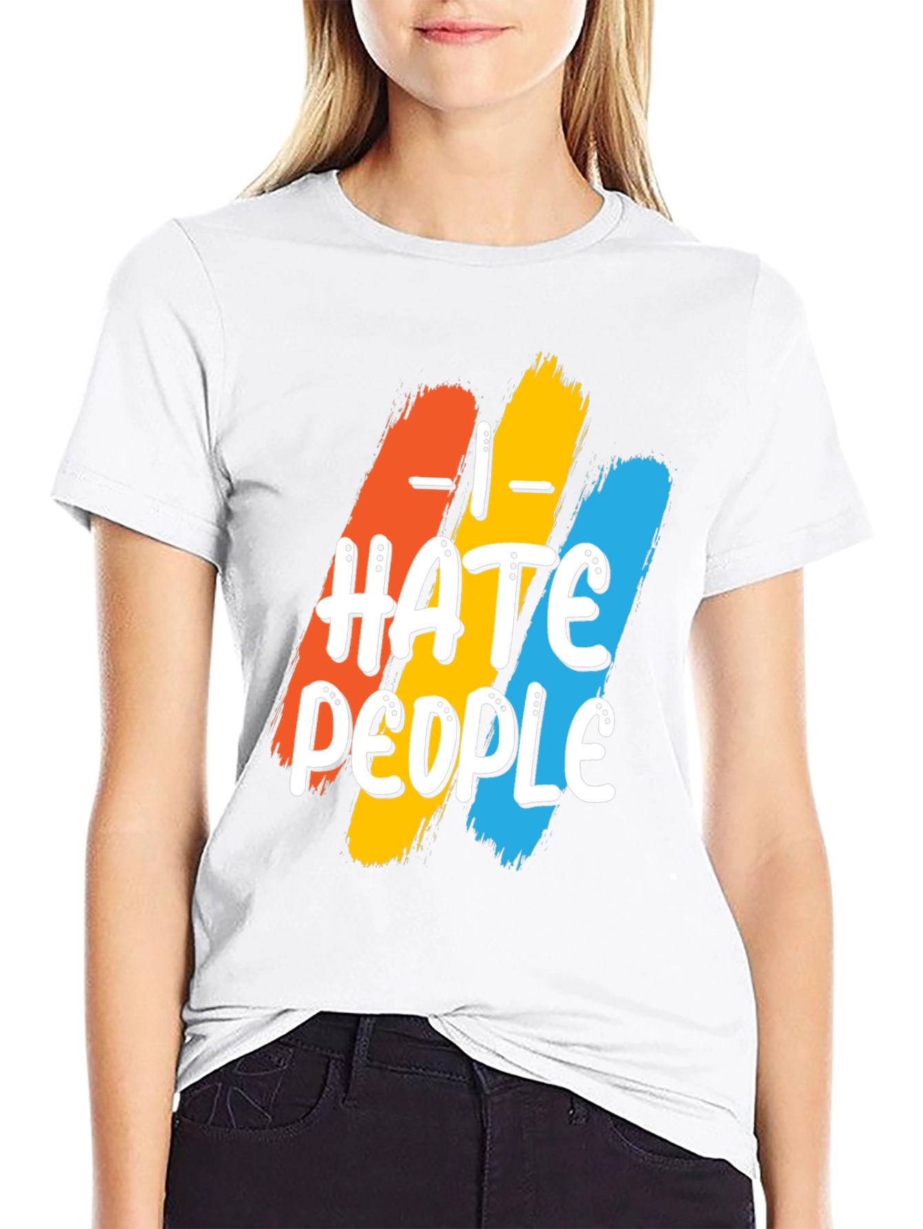 I Hate People Graphic Tee - Funny Slogan T-Shirt
