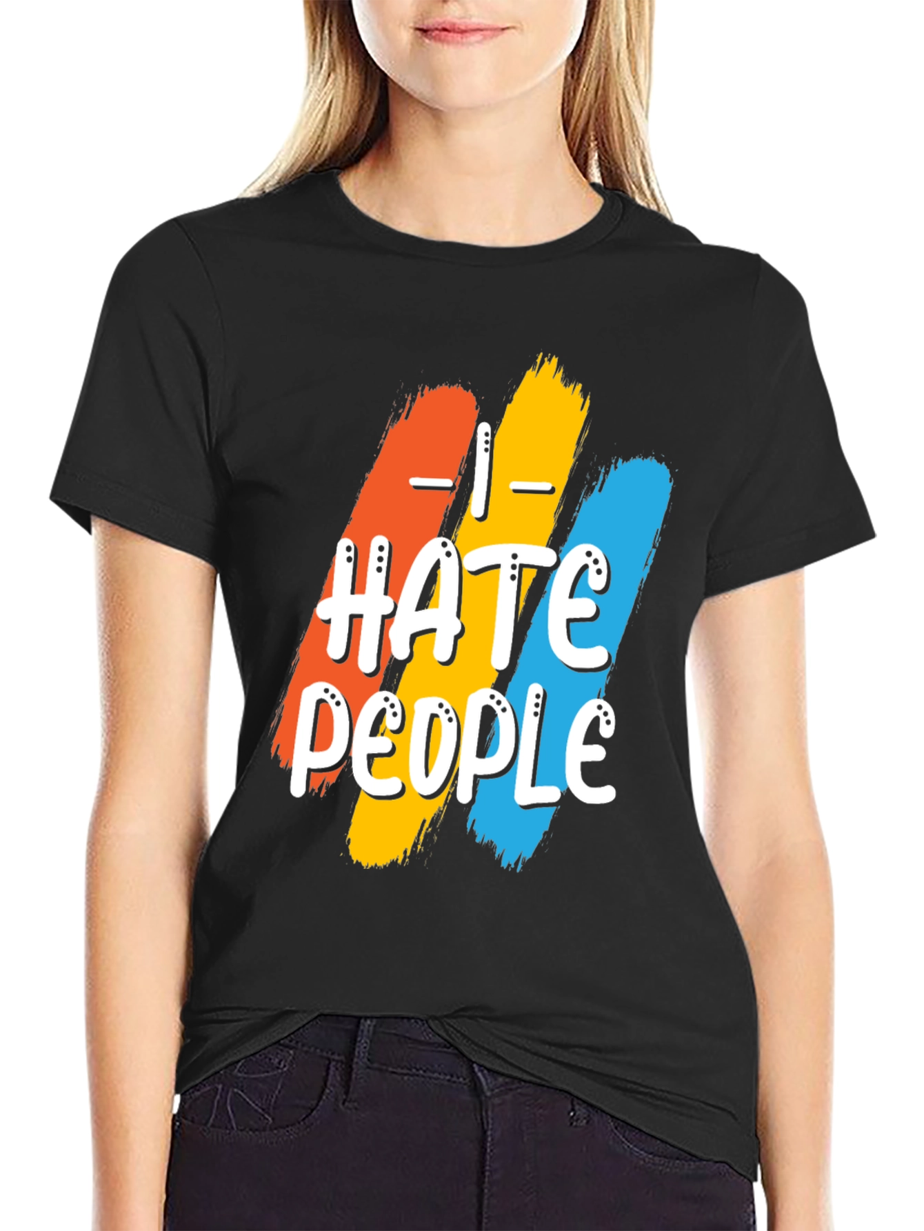 I Hate People Graphic Tee - Funny Slogan T-Shirt