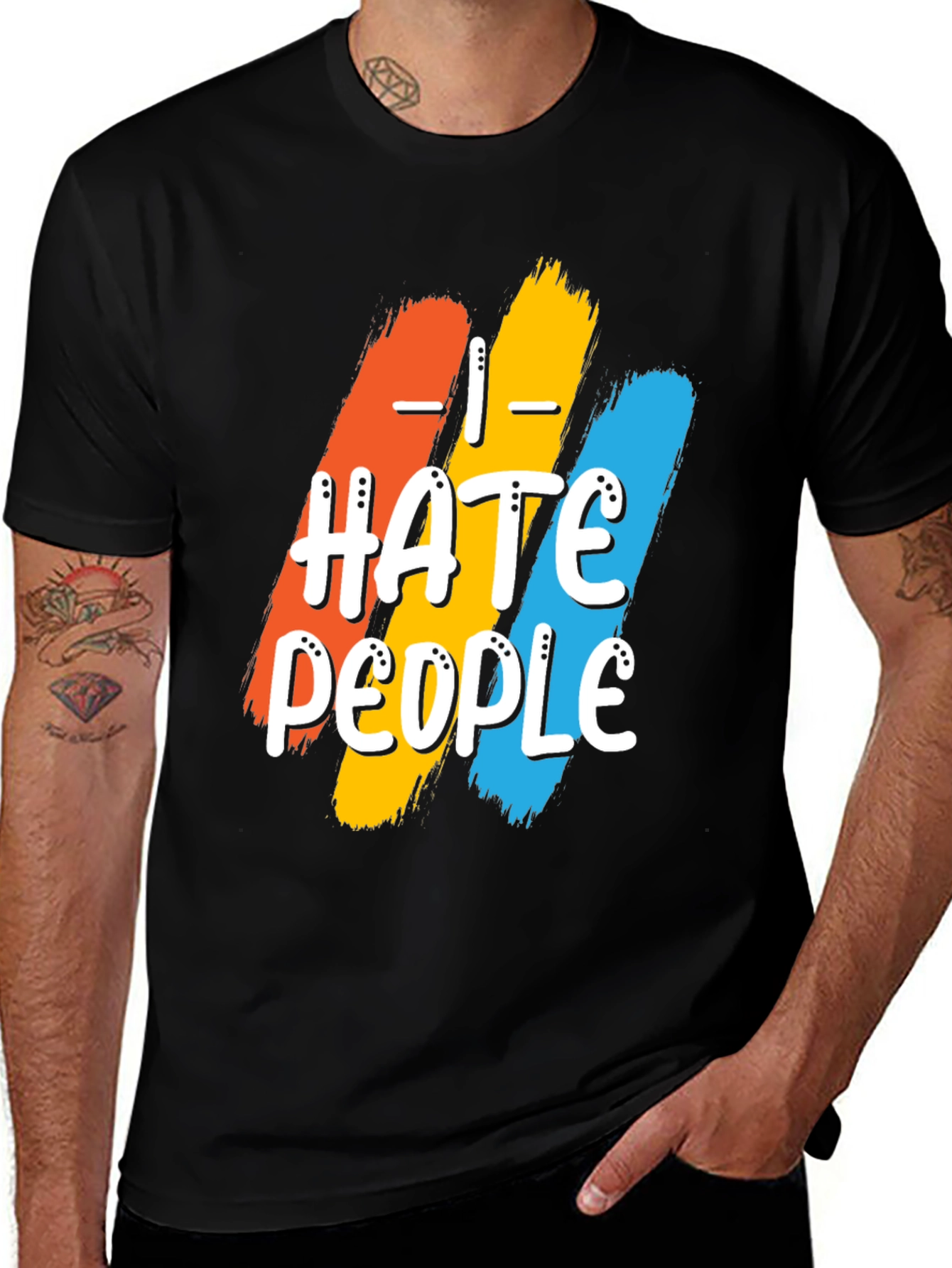 I Hate People Graphic Tee - Funny Slogan T-Shirt