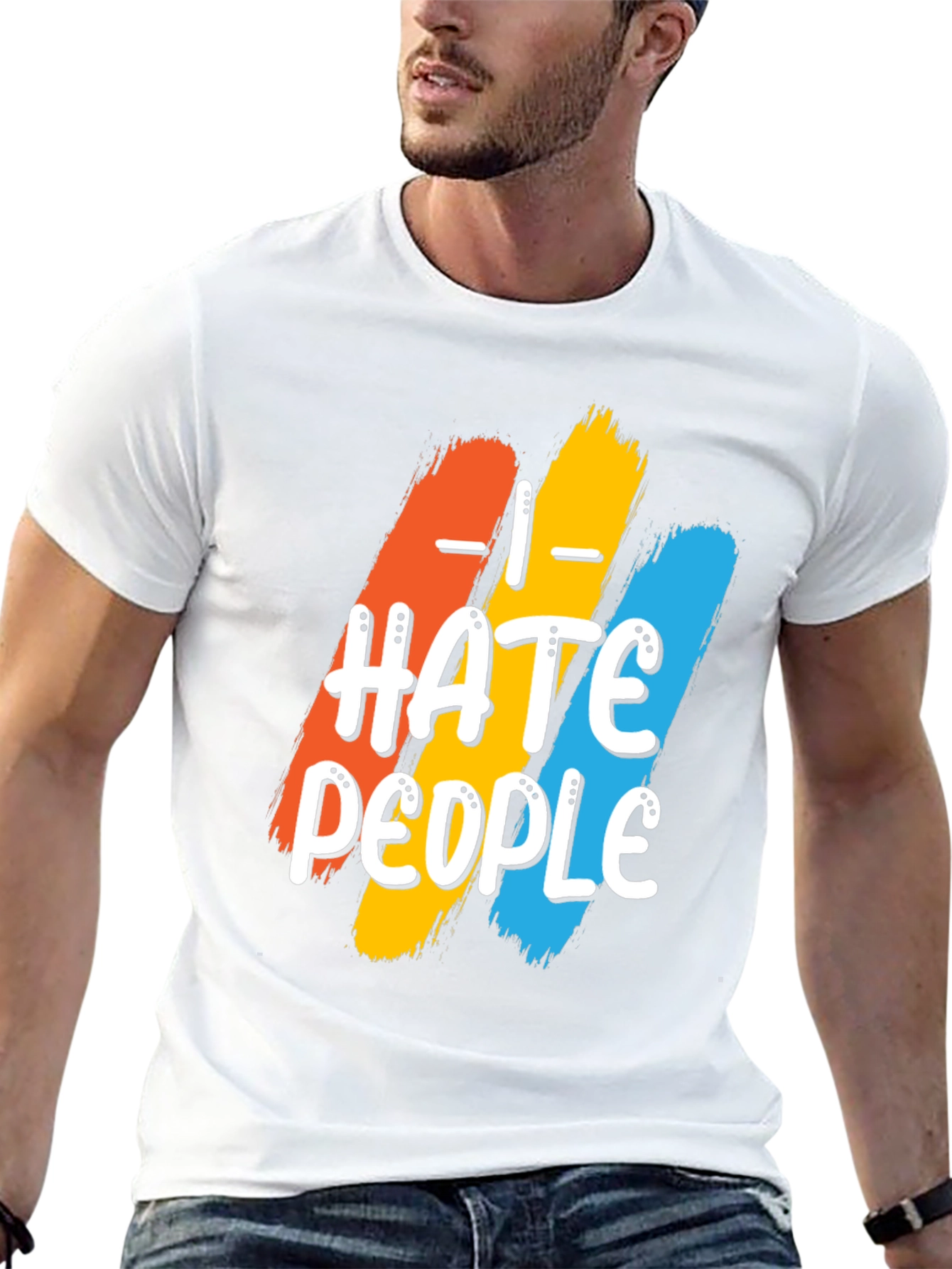 I Hate People Graphic Tee - Funny Slogan T-Shirt