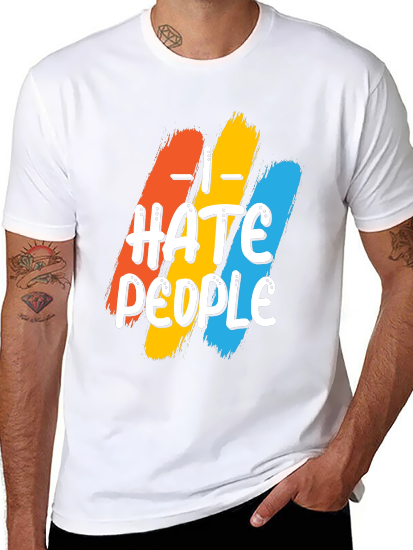 I Hate People Graphic Tee - Funny Slogan T-Shirt