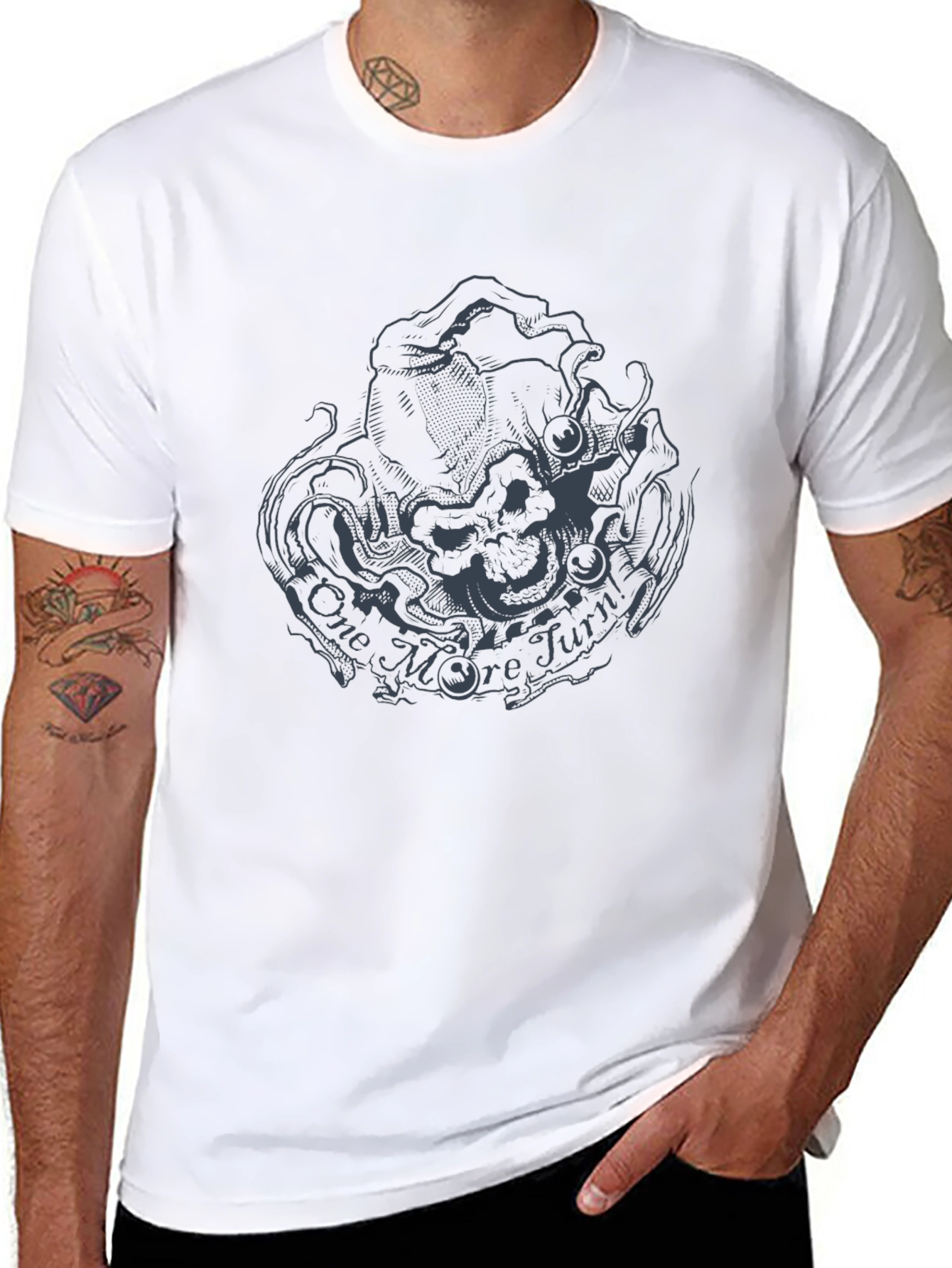 One More Turn Graphic Black T-Shirt