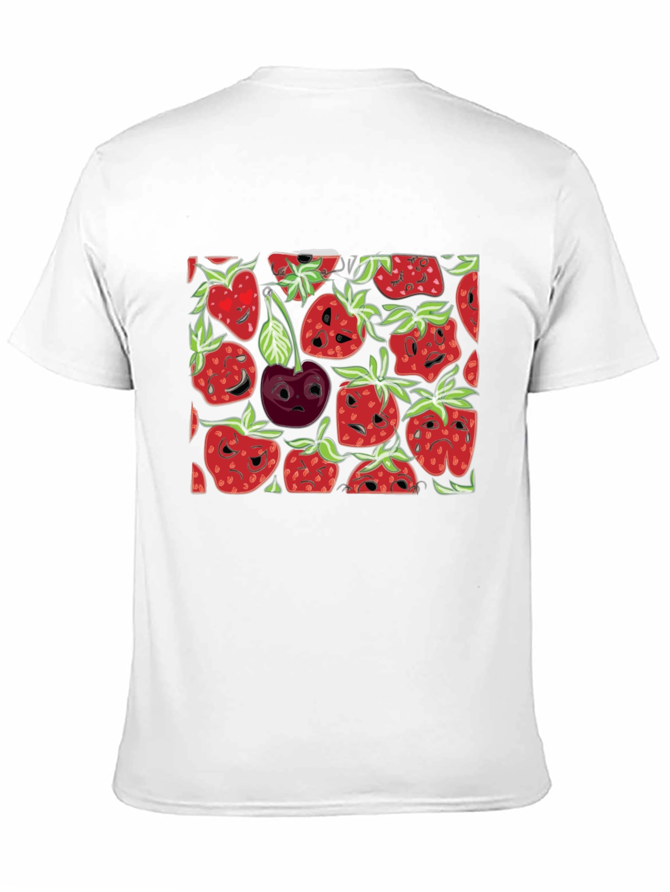 Strawberry Face T-Shirt - Black