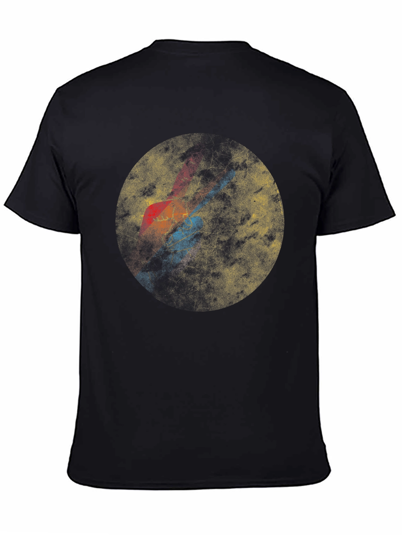 Abstract Grunge Circle Graphic Tee