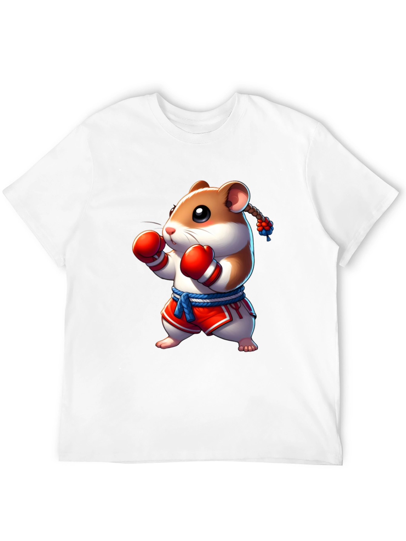 Boxing Hamster Graphic Tee - Black Unisex T-Shirt