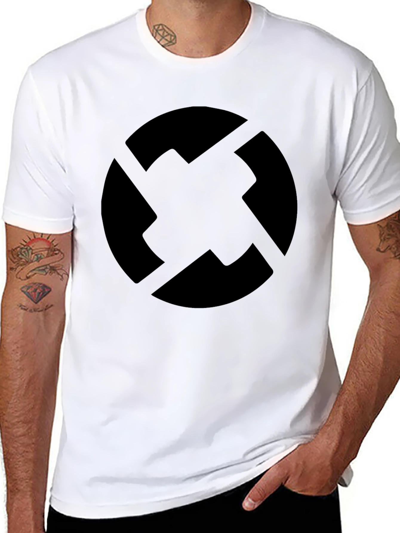 Graphic Black Crew Neck T-Shirt